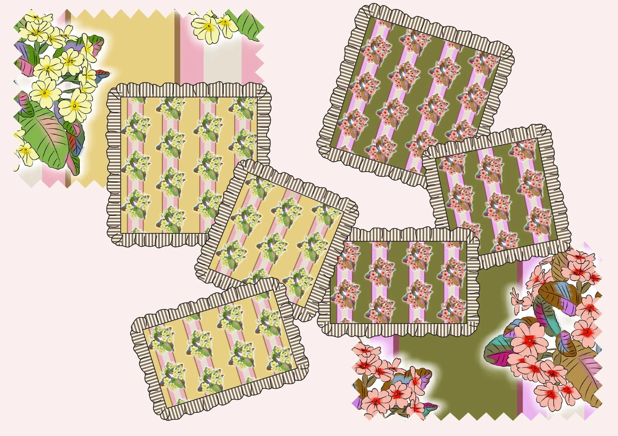 Primroses Pillow Covers
