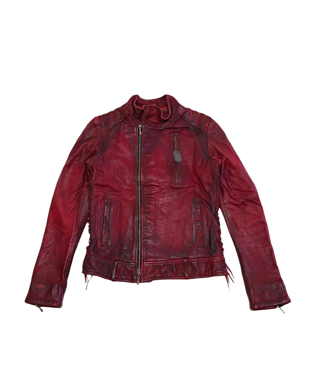 14th Addiction – Meteolite Racer Lace-Up Leather Moto Jacket