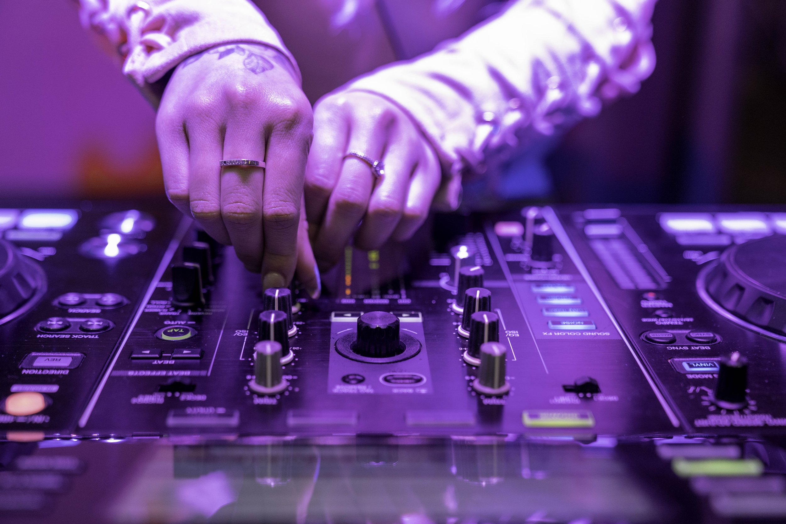 Dj using deck