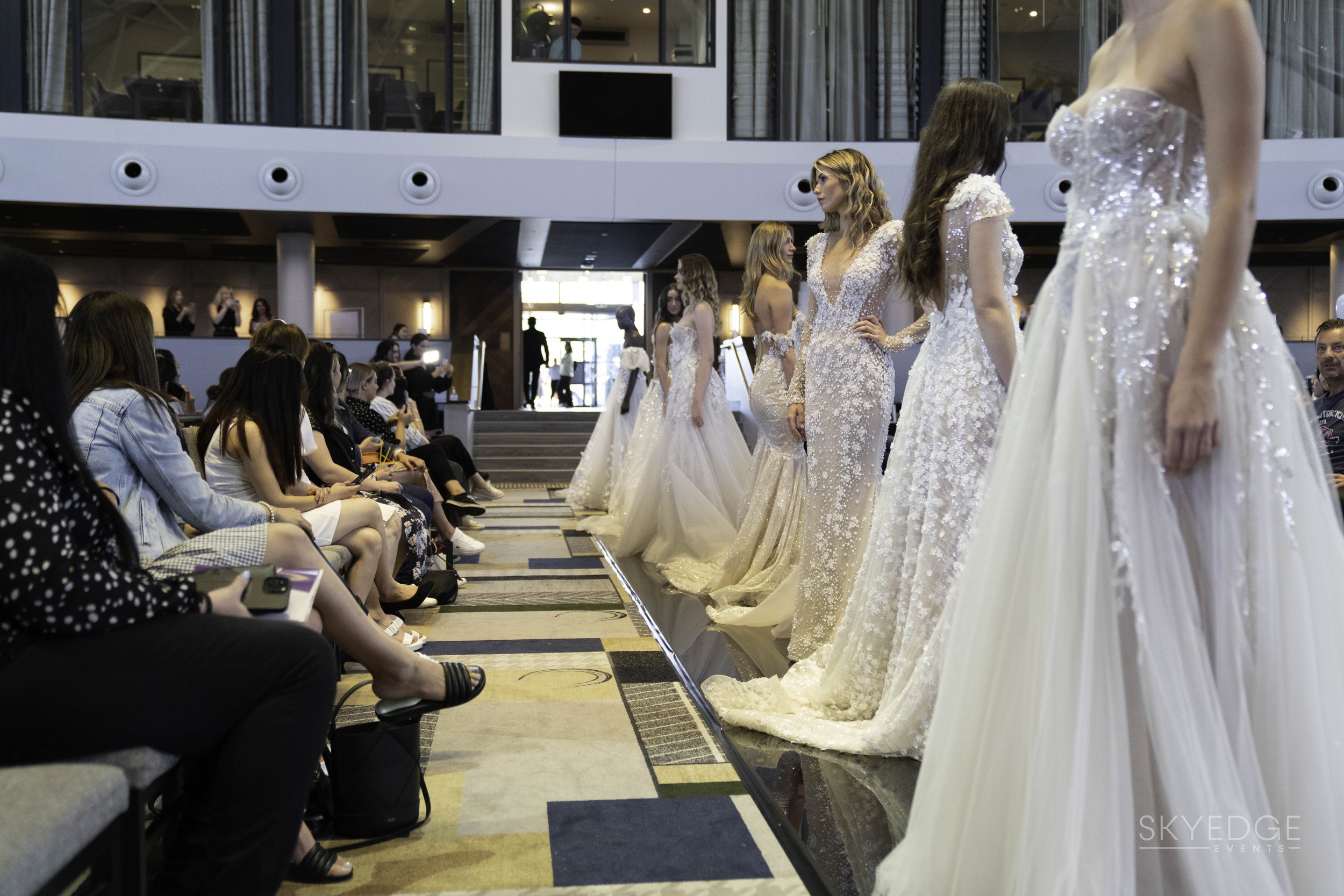 all models posing in fashion show