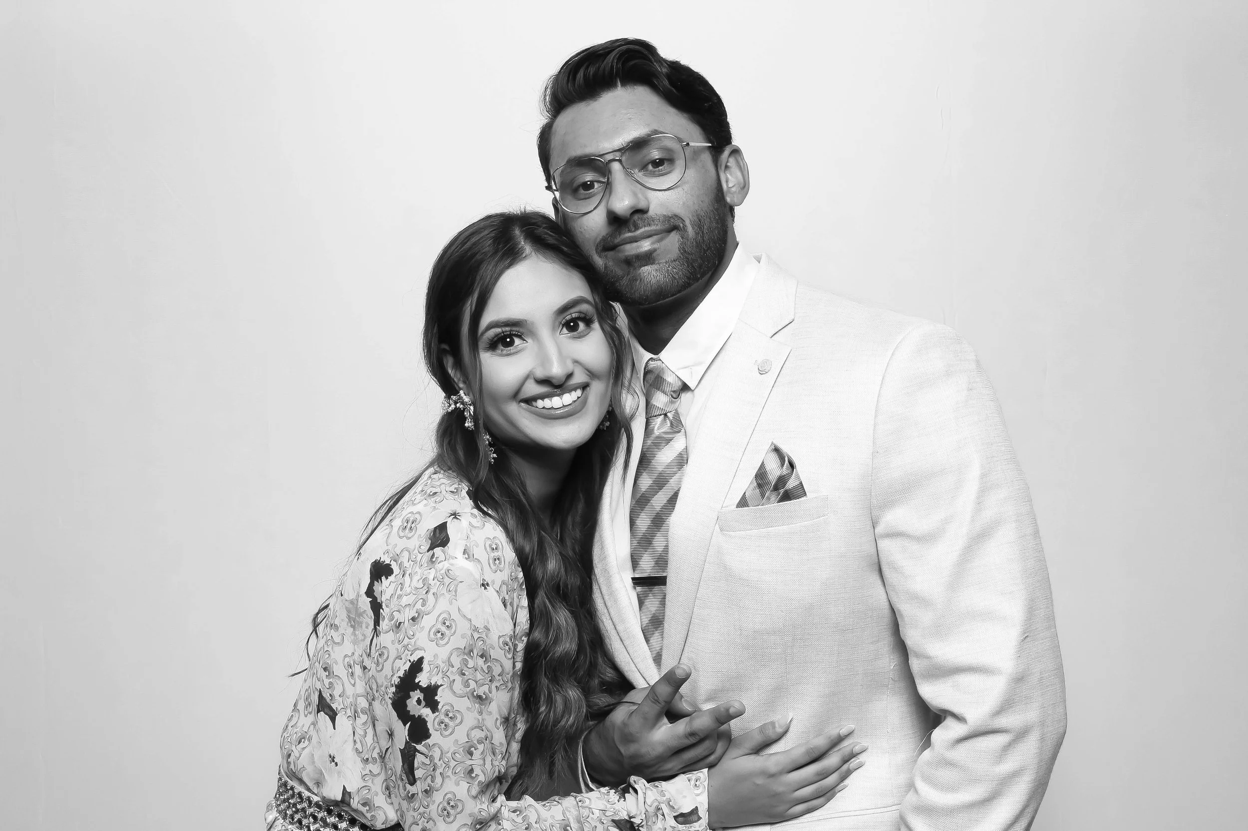 couple posing for photo booth