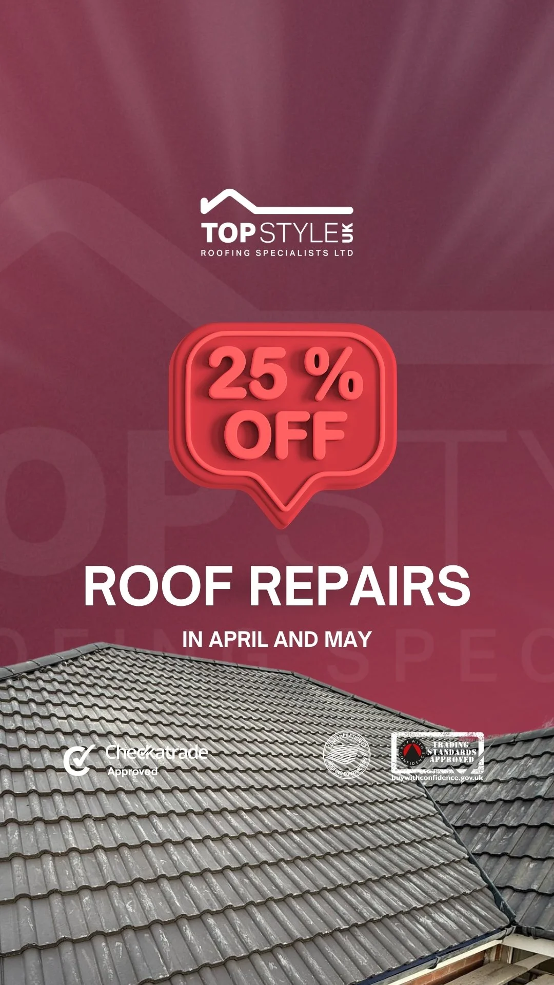 25% OFF Spring Bookings &ndash; Don&rsquo;t Miss Out

Our diary is filling fast, so we&rsquo;re offering 25% OFF all work booked this month to help secure upcoming projects.

Whether it&rsquo;s repairs or a full upgrade, now&rsquo;s the time to get i