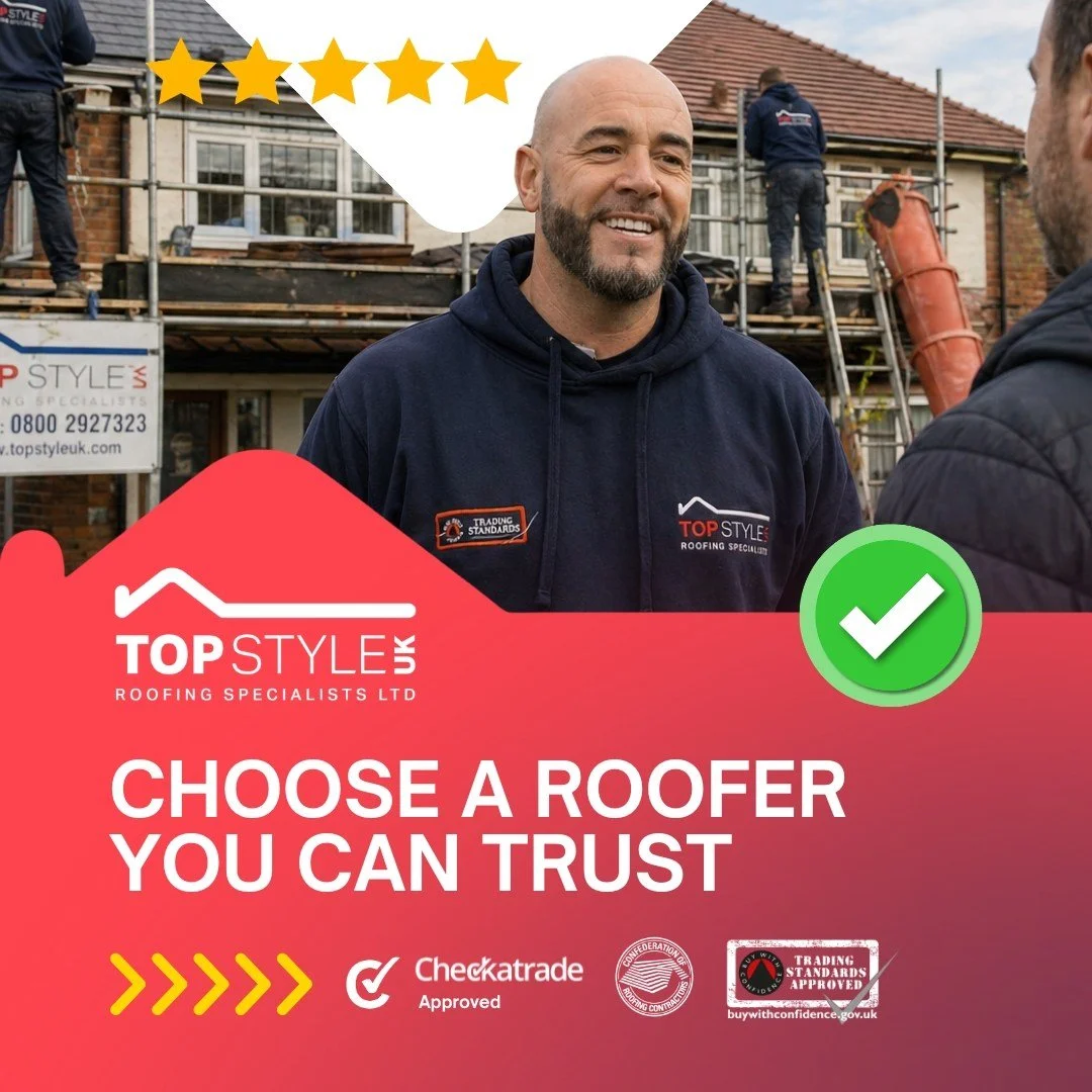 At Topstyle UK, we&rsquo;re proud to be recognised by industry-leading organisations &mdash; giving you complete peace of mind from start to finish.

✔ Trading Standards Approved via Buy With Confidence
✔ Member of the Confederation of Roofing Contra