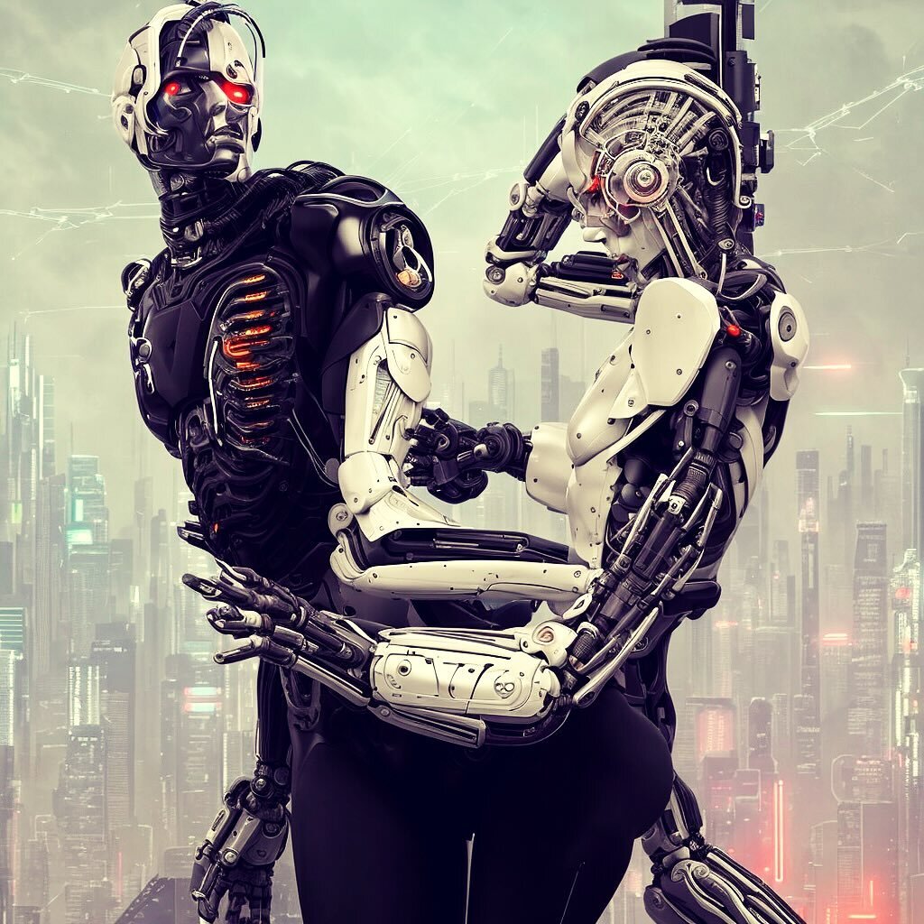 Rise of the machines.
.
.
.
#planetbpop #scifiart #sciencefictionart #futuristicart
#mechart #dystopianart
#robotics #bionics #love #exmachina #utopiaart #technoart #robots #opticalillusions #uncannyvalley
#futurismart #surreal
#proceduralart #scifiw