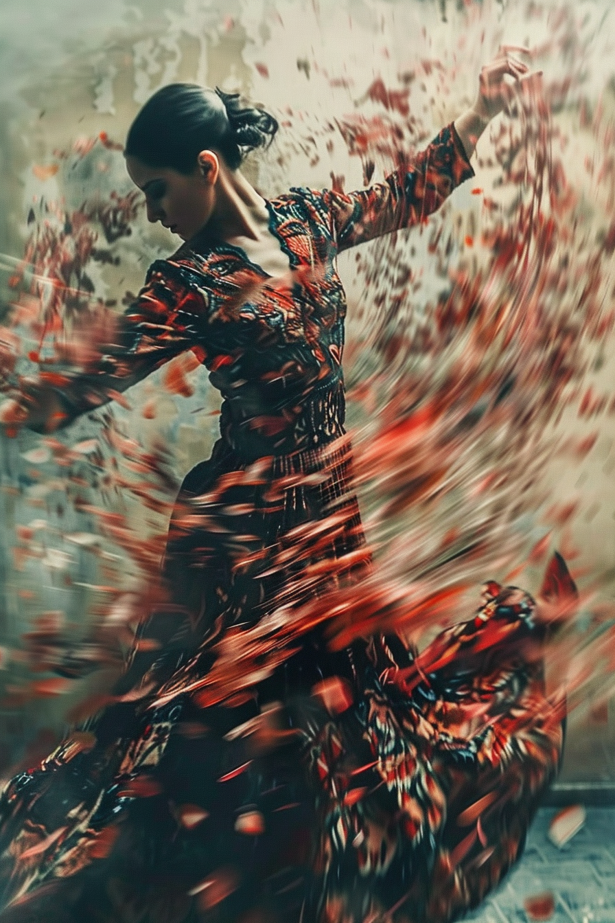 Flamenco Fervor: A Dance of Shadows and Hues