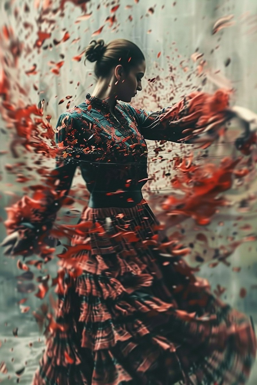 Flamenco Fervor: A Dance of Shadows and Hues