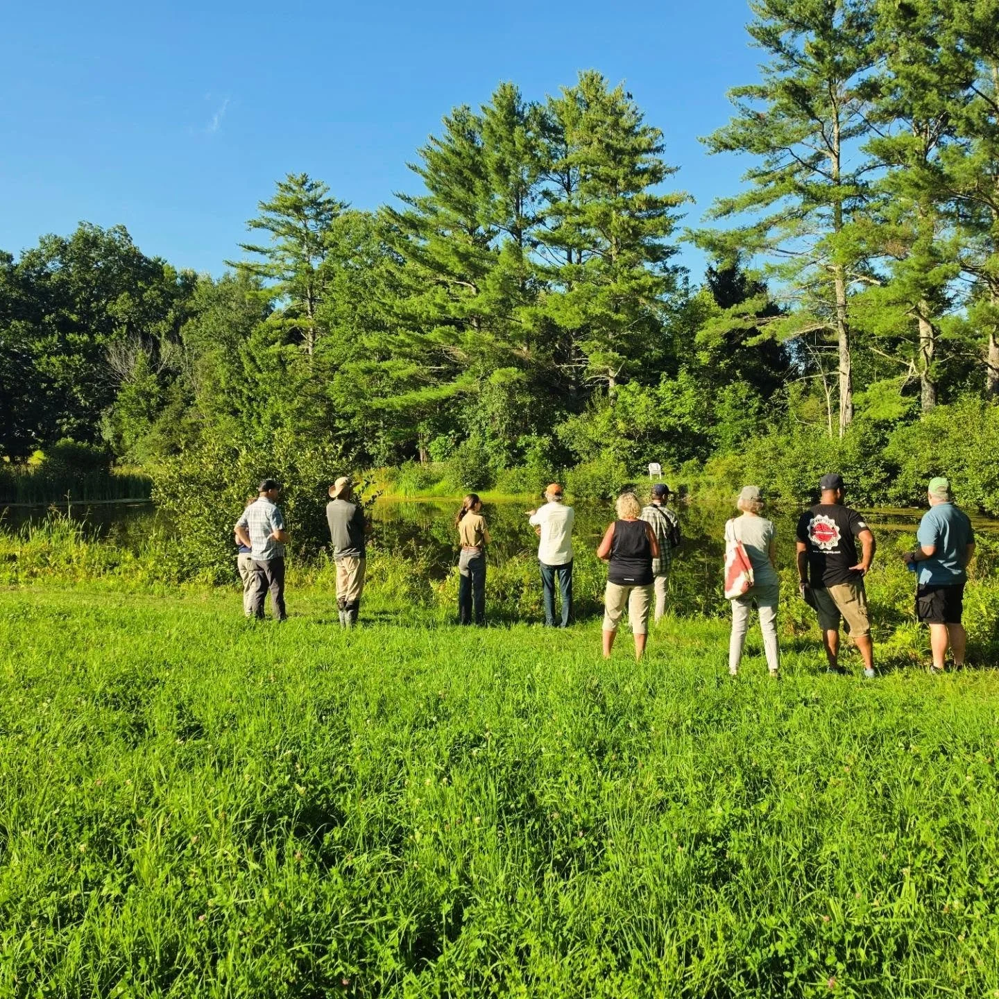 We had a wonderful time at Tuckaway Farm yesterday, learning about irrigation and looking at their ponds, irrigation infrastructure, and portable watering equipment. Thank you so much to the Cox family for having us, and for all you do to support far
