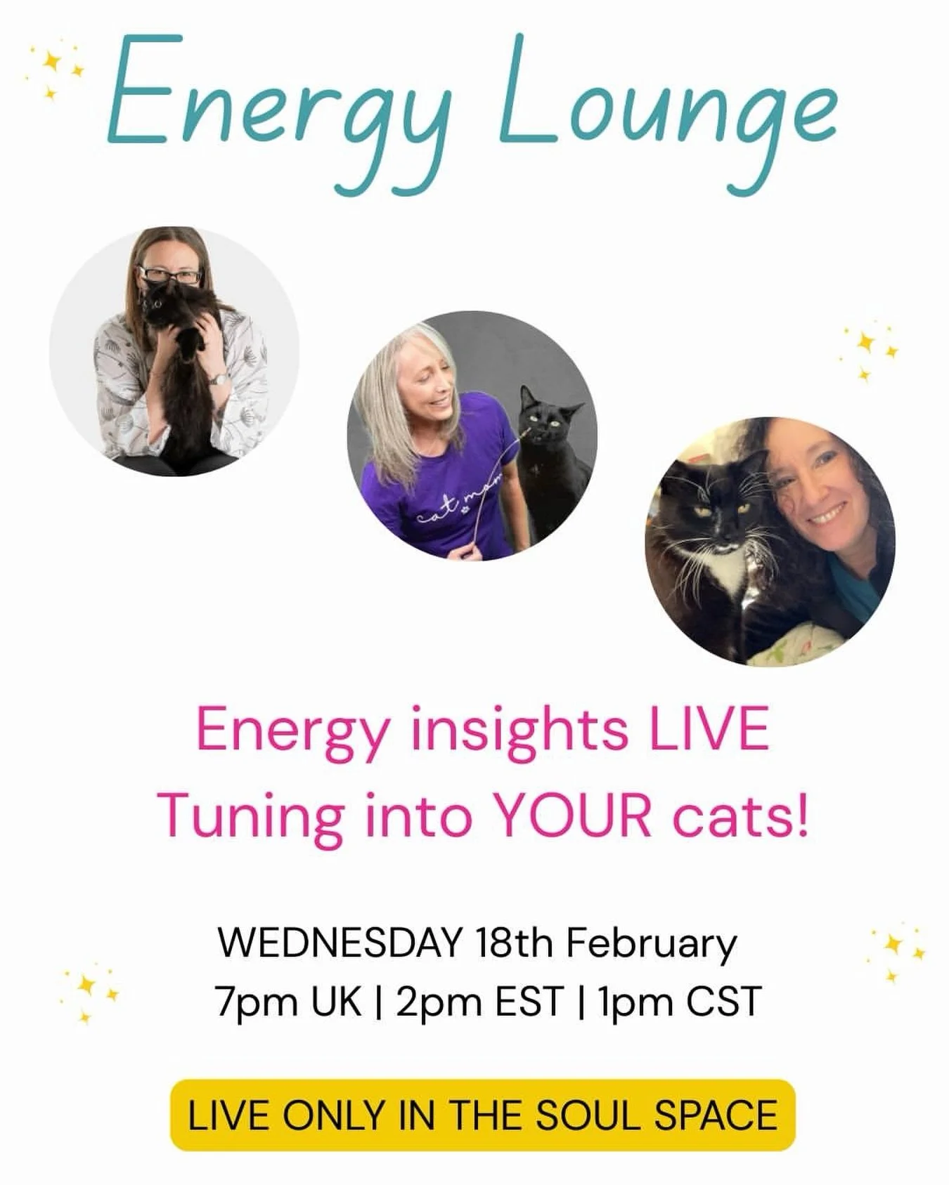 I&rsquo;m excited to be part of @naturallycats Energy Lounge this month!

Something a little different is coming to the Energy Lounge this month&hellip; and it&rsquo;s going to be so special ✨

On Wednesday 18th February at 2pm ET (7pm UK time), I&rs