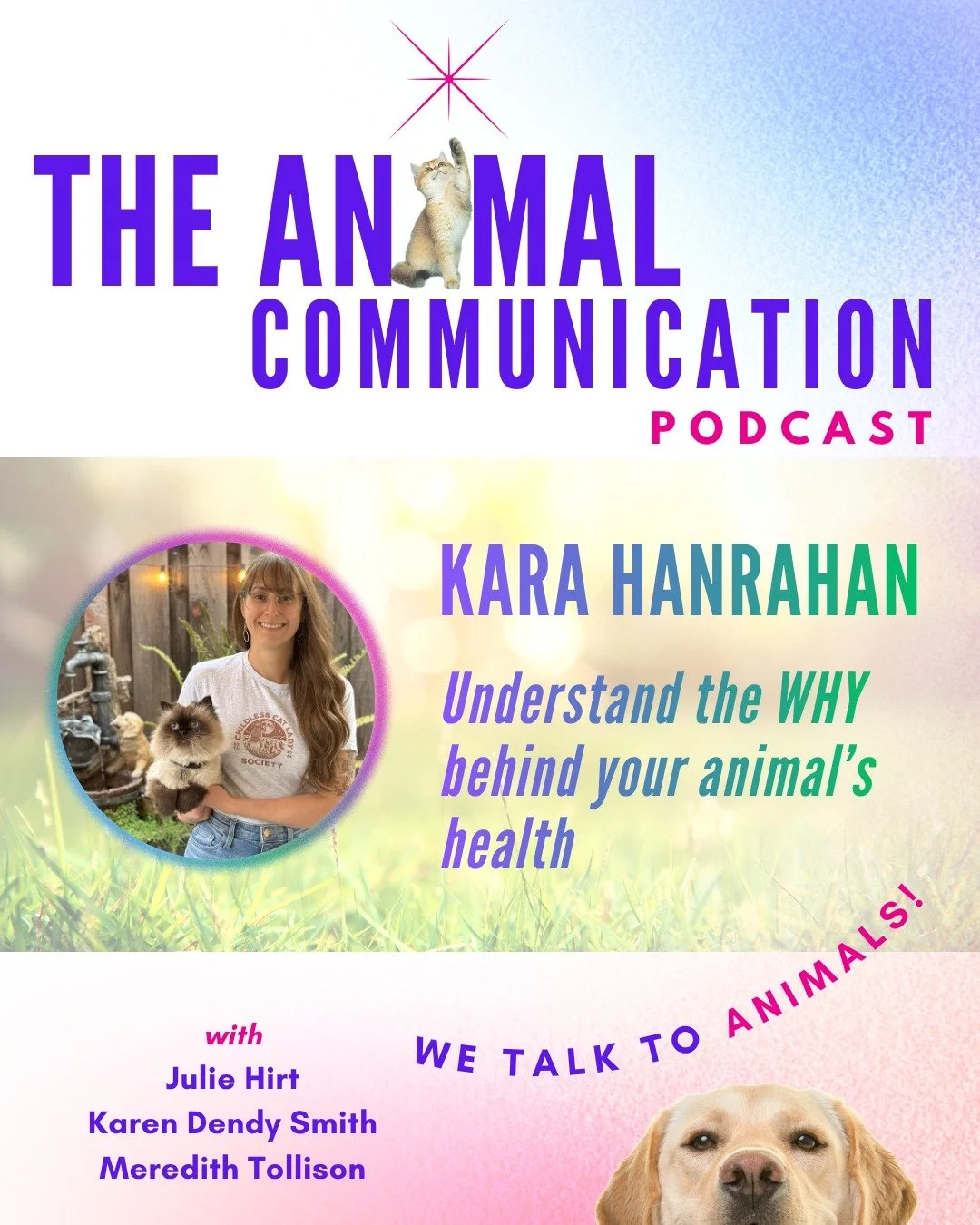 💖🐾 NEW EPISODE! 
Kara Hanrahan - Understand the WHY behing your animal's health 

What if the food in your pet's bowl &mdash; and on your own plate &mdash; is the missing piece of their health, and yours? This week, we sit down with Kara Hanrahan @