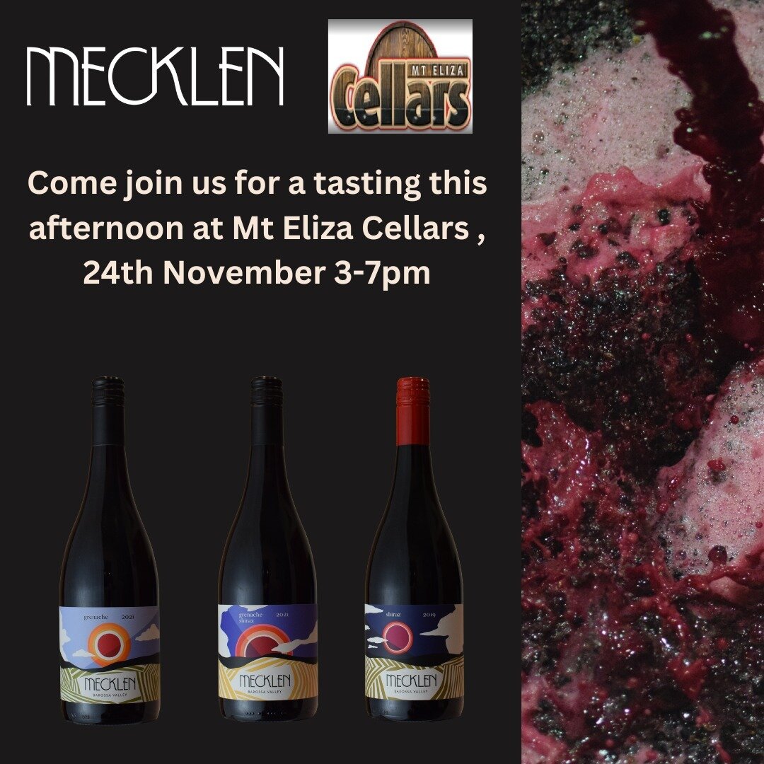 Come join us at Mt Eliza Cellars this afternoon for a tasting, 24th November 3-6pm

#winelover #barossavalley #grenache #grenacheshiraz #shiraz #vino #winetasting #oldvine