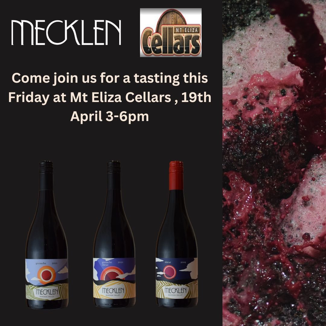Come join us at Mt Eliza Cellars this afternoon for a tasting, 19th April 3-6pm

#winelover #barossavalley #grenache #grenacheshiraz #shiraz #vino #winetasting #oldvine #barossawine #mteliza #mecklenwines #oldvinegrenache