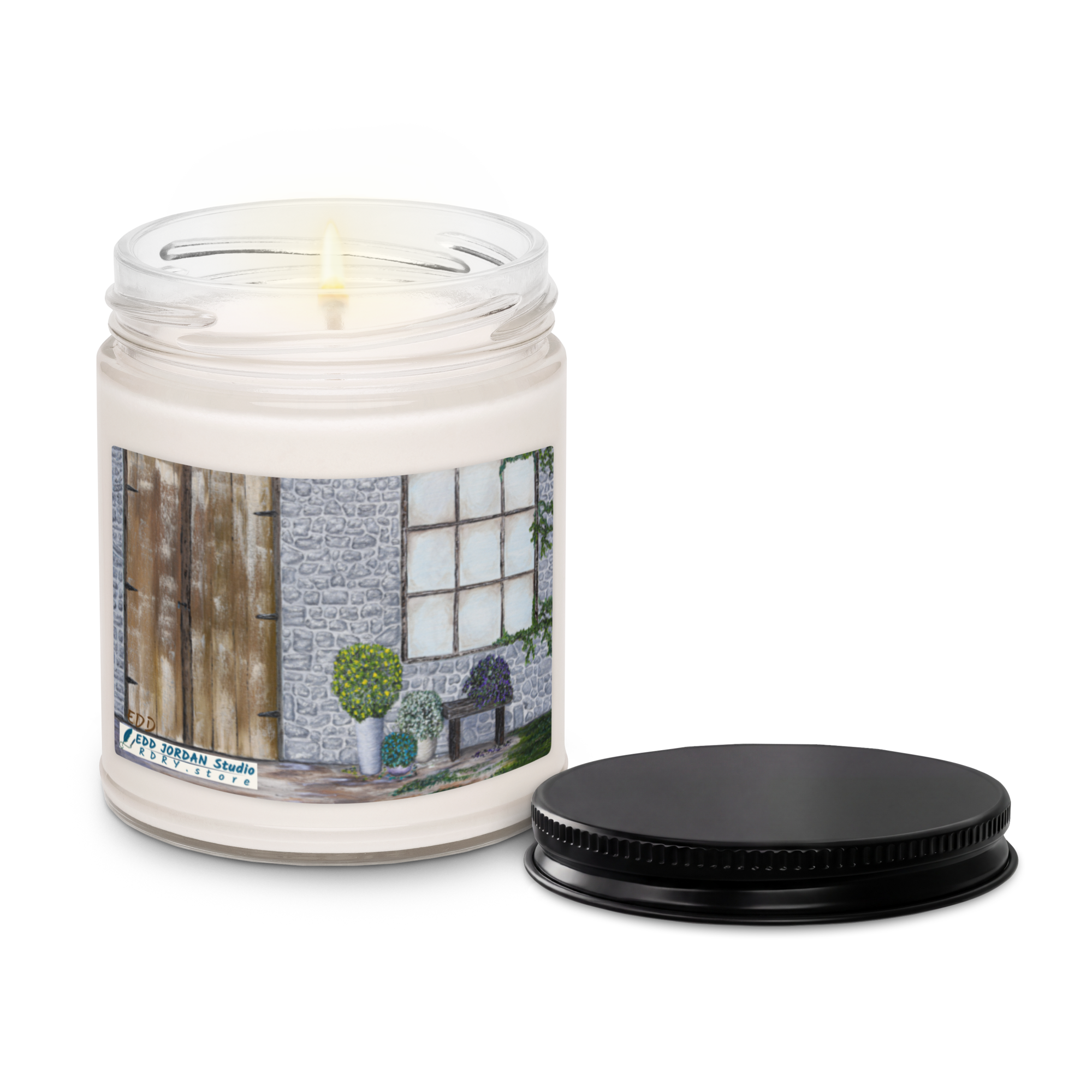 RDRY Stone Cottage Print 9oz Scented Soy Candle
