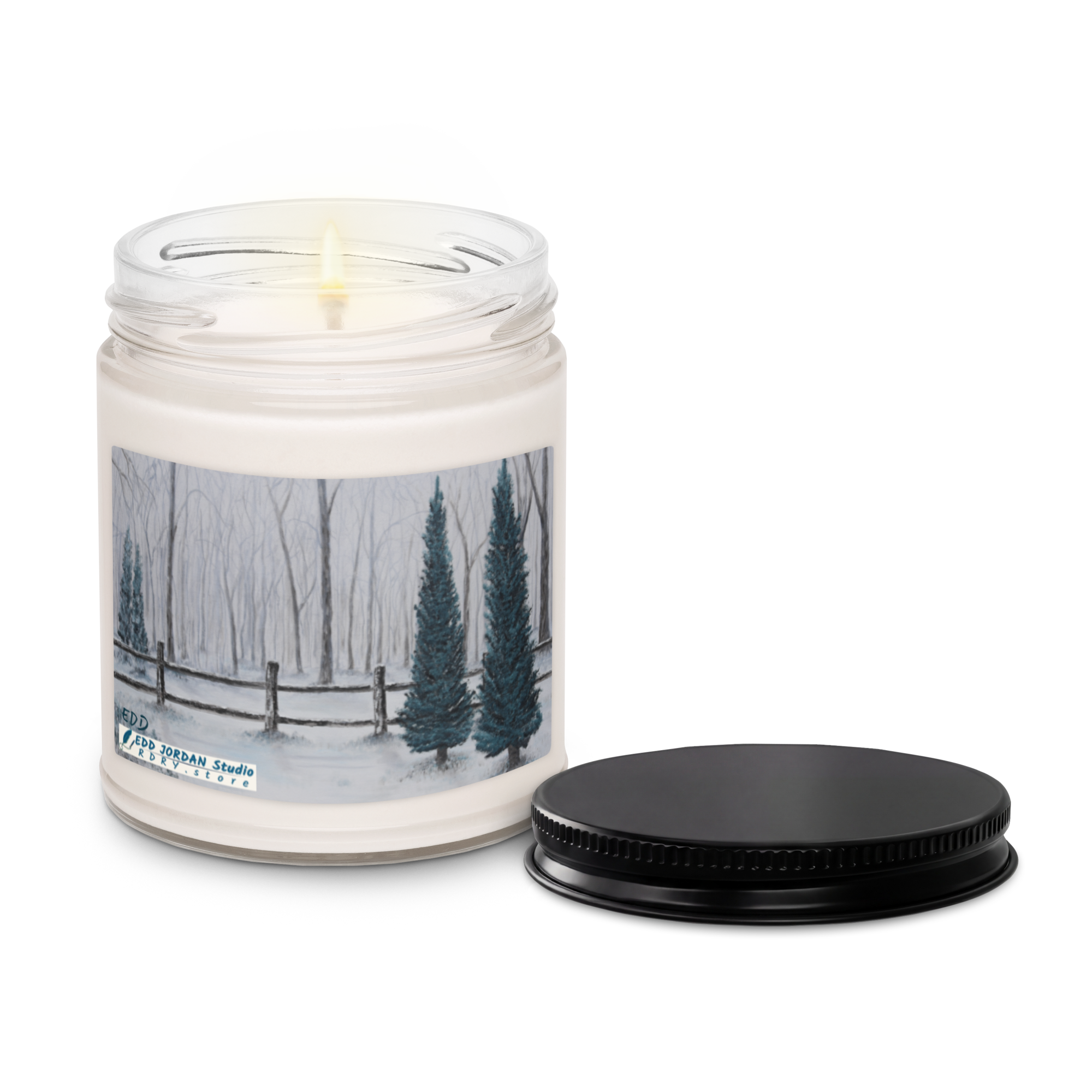 RDRY Backyard Tranquil Evergreens Print 9oz Scented Soy Candle