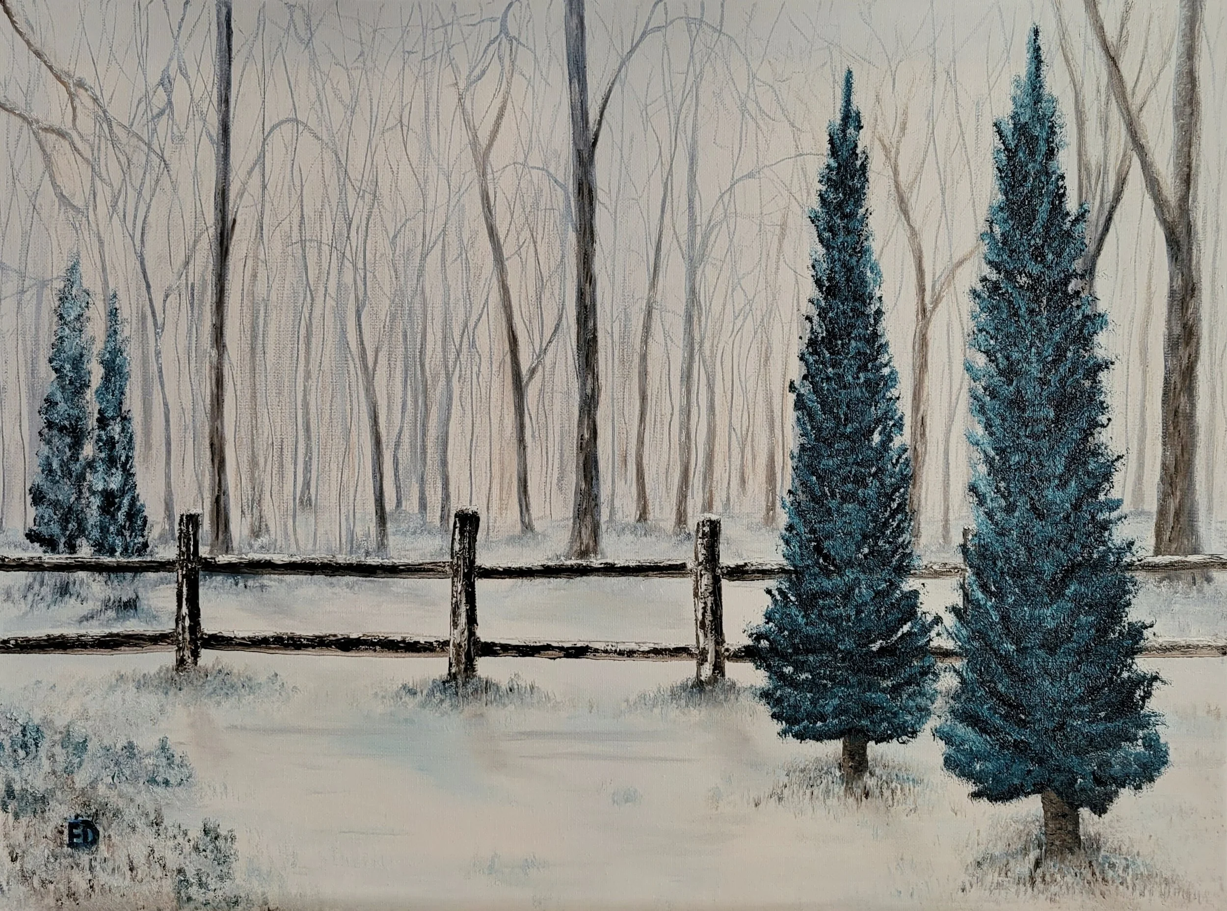 Winter Backyard 16x20