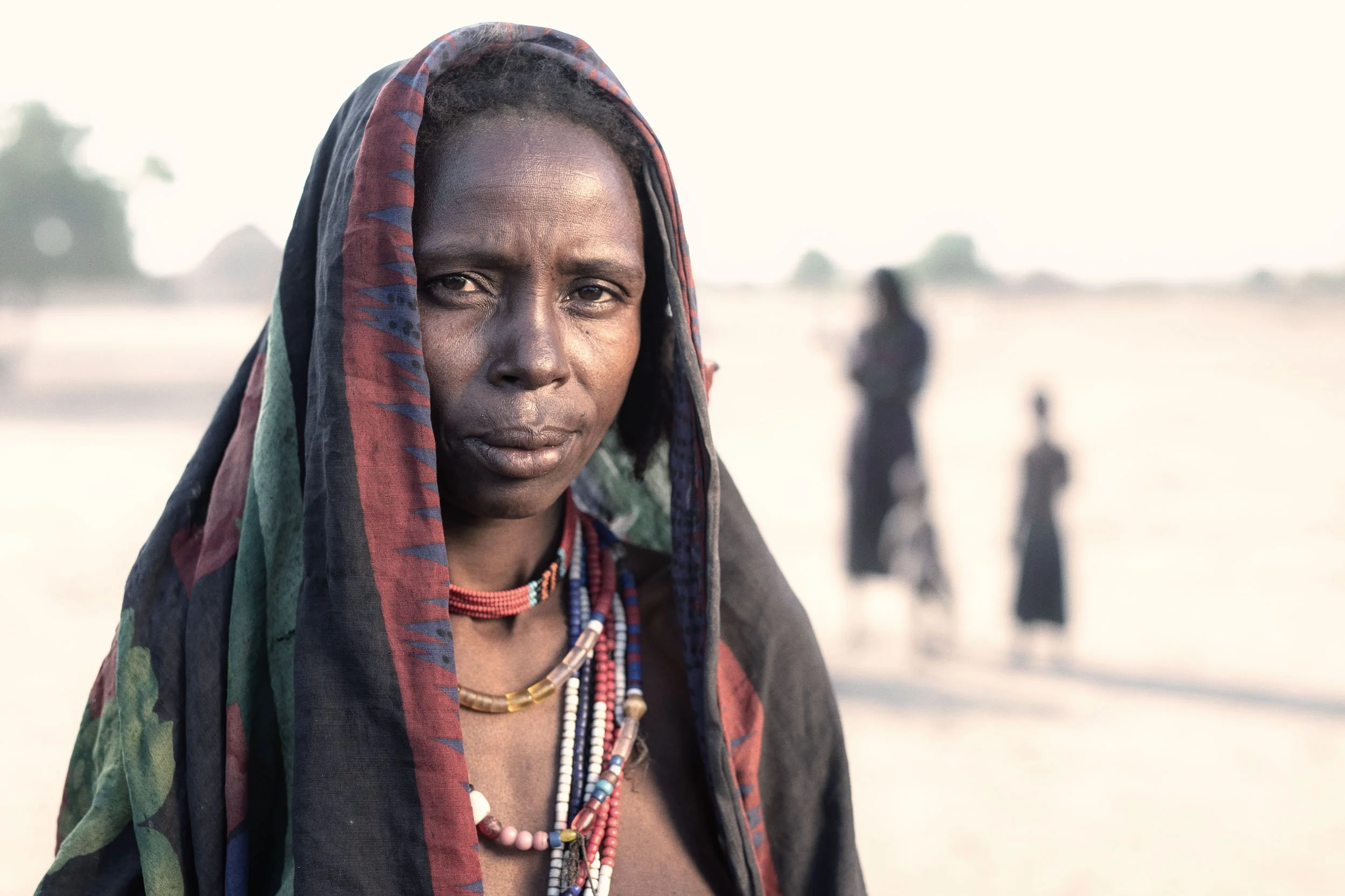 Arbore woman with scarf draped over head, Ethiopia