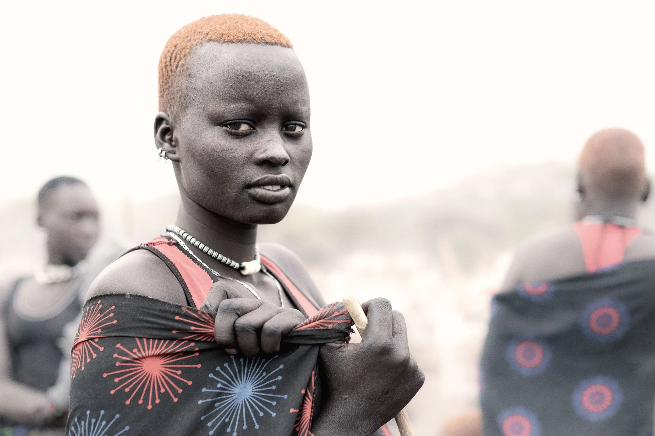 Mundari woman with orange hair, South Sudan
