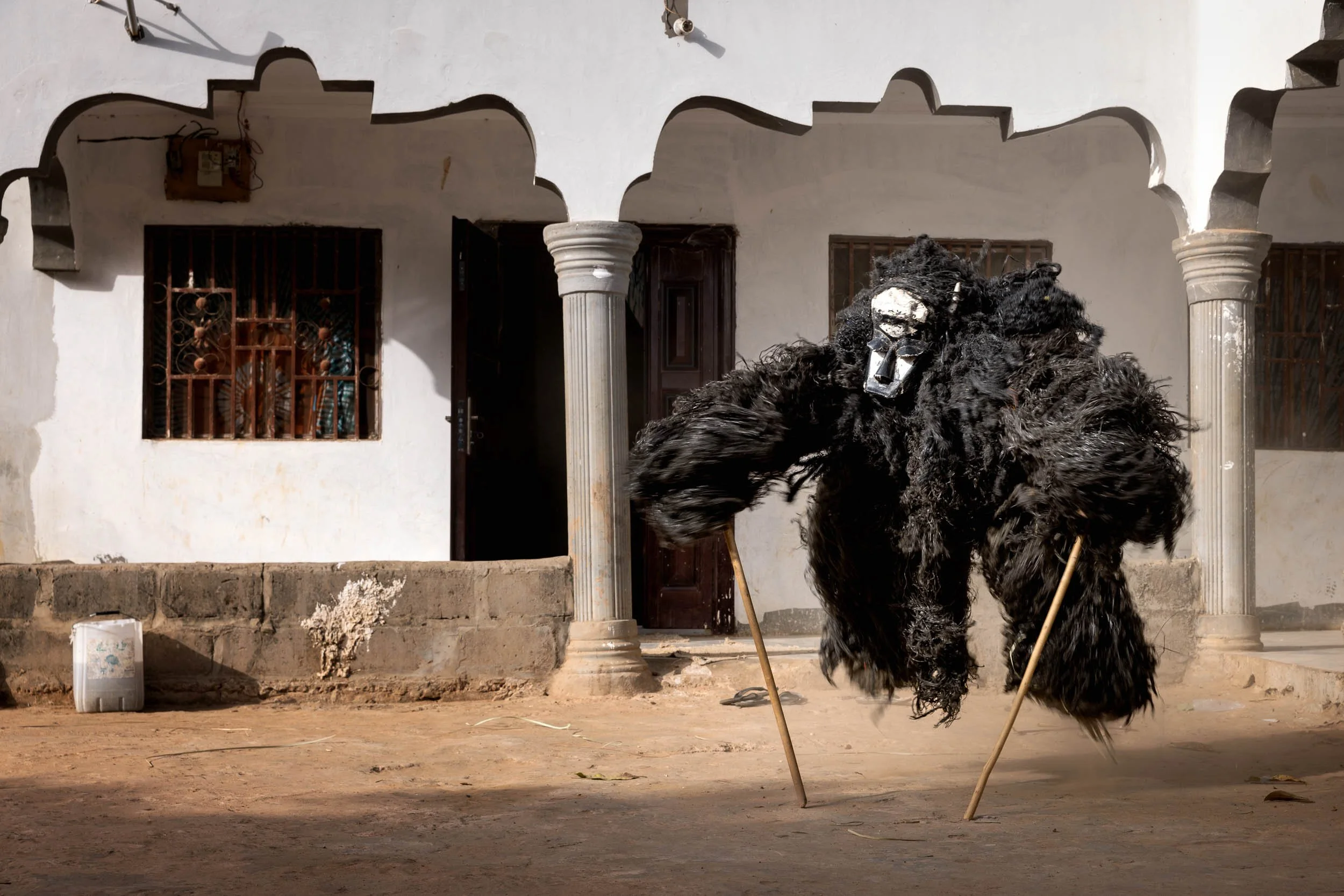 Agomala jumoing in the air, Gambia