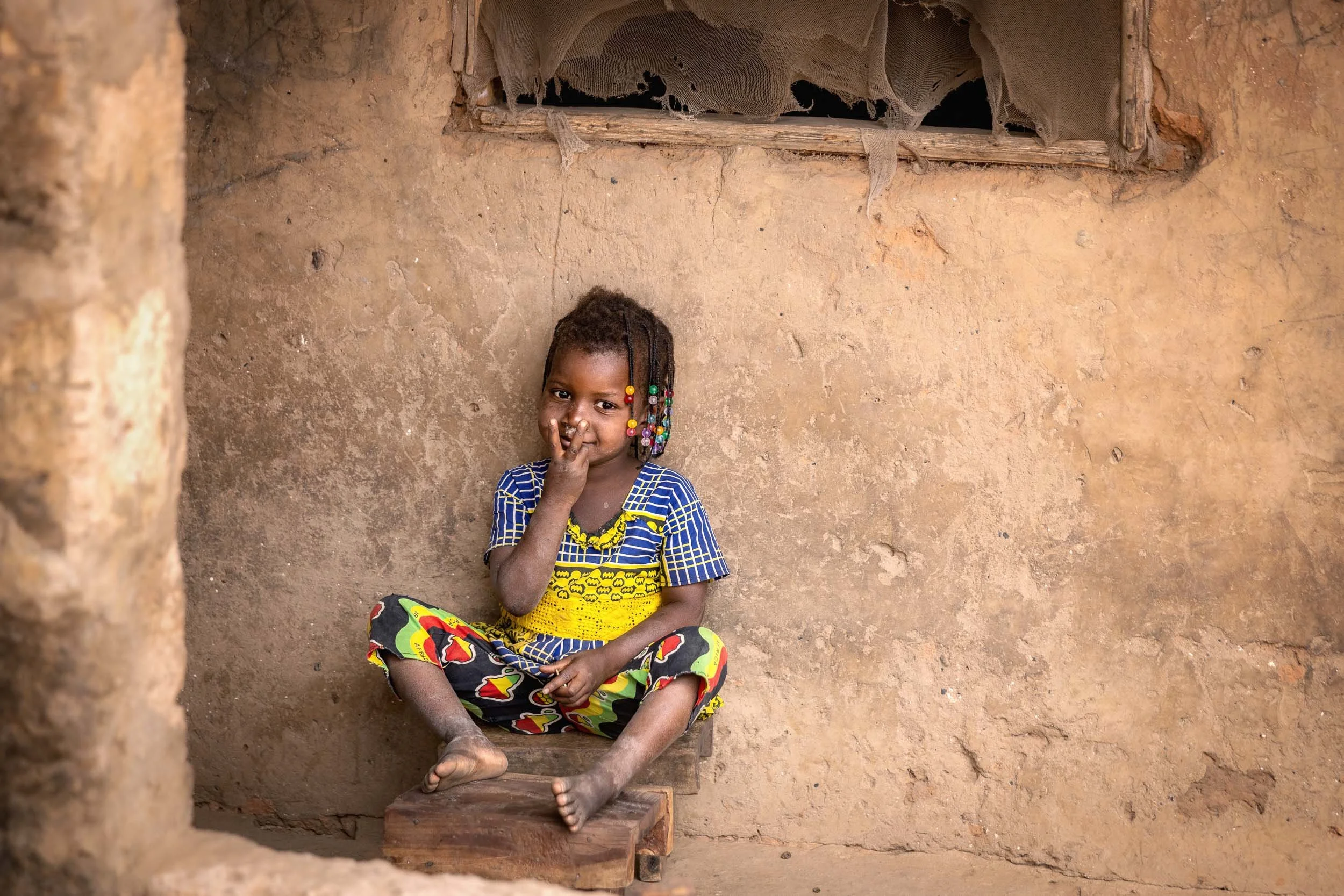 Young girl gesturing, Gambia