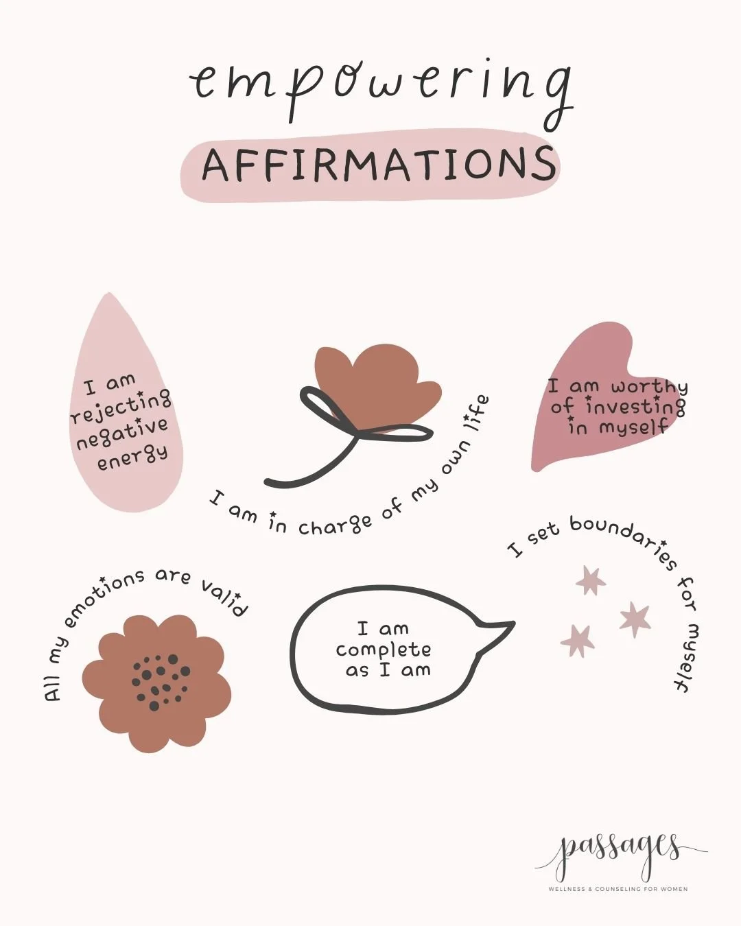 π¬ Empowering Affirmations Aren’t Just Words—They’re Invitations Back to Yourself.
For so many women, the inner voice has been shaped by years of self-doubt, burnout, or quiet survival. Affirmations are a way to gently rewrite that
