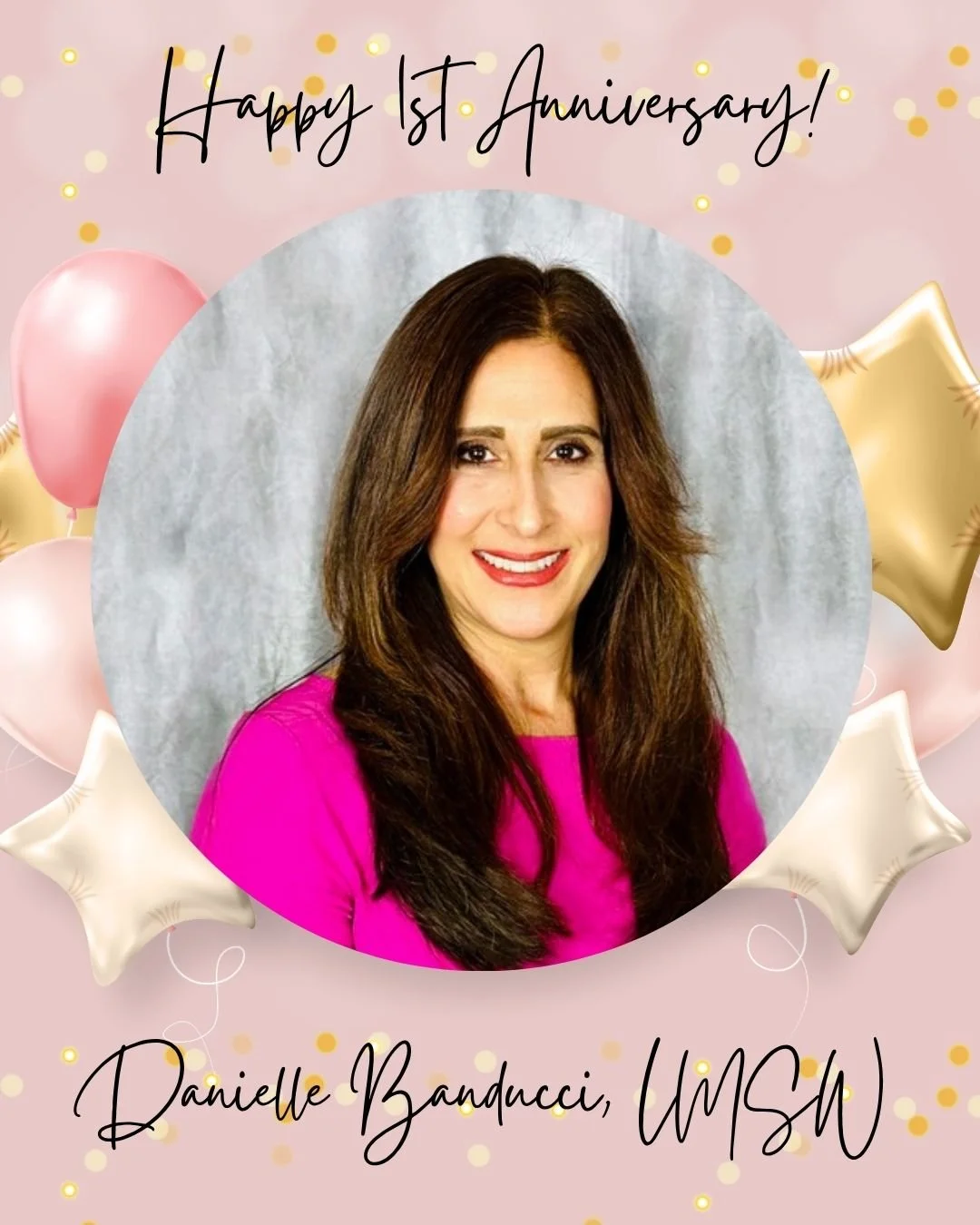 ππ Happy 1st Passages Anniversary to our clinician, Danielle Banducci, LMSW! 
We're so grateful for your dedication, compassion, and the positive energy you bring to Passages! Thank you for everything you do for your clients and our community!π