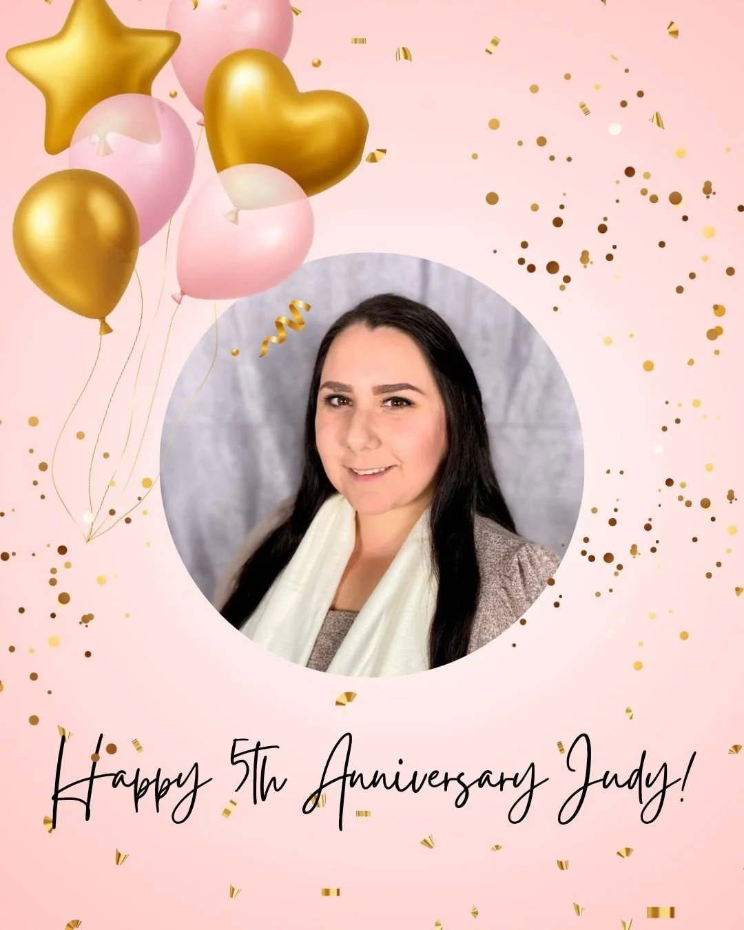 🎉💖 Celebrating 5 Years at Passages with Judy Ferrara, MHC-LP!!!

💫 Today we&rsquo;re celebrating five wonderful years with our amazing therapist, Judy! From day one, Judy has brought such warmth, compassion, and humor to our team. Judy started at 