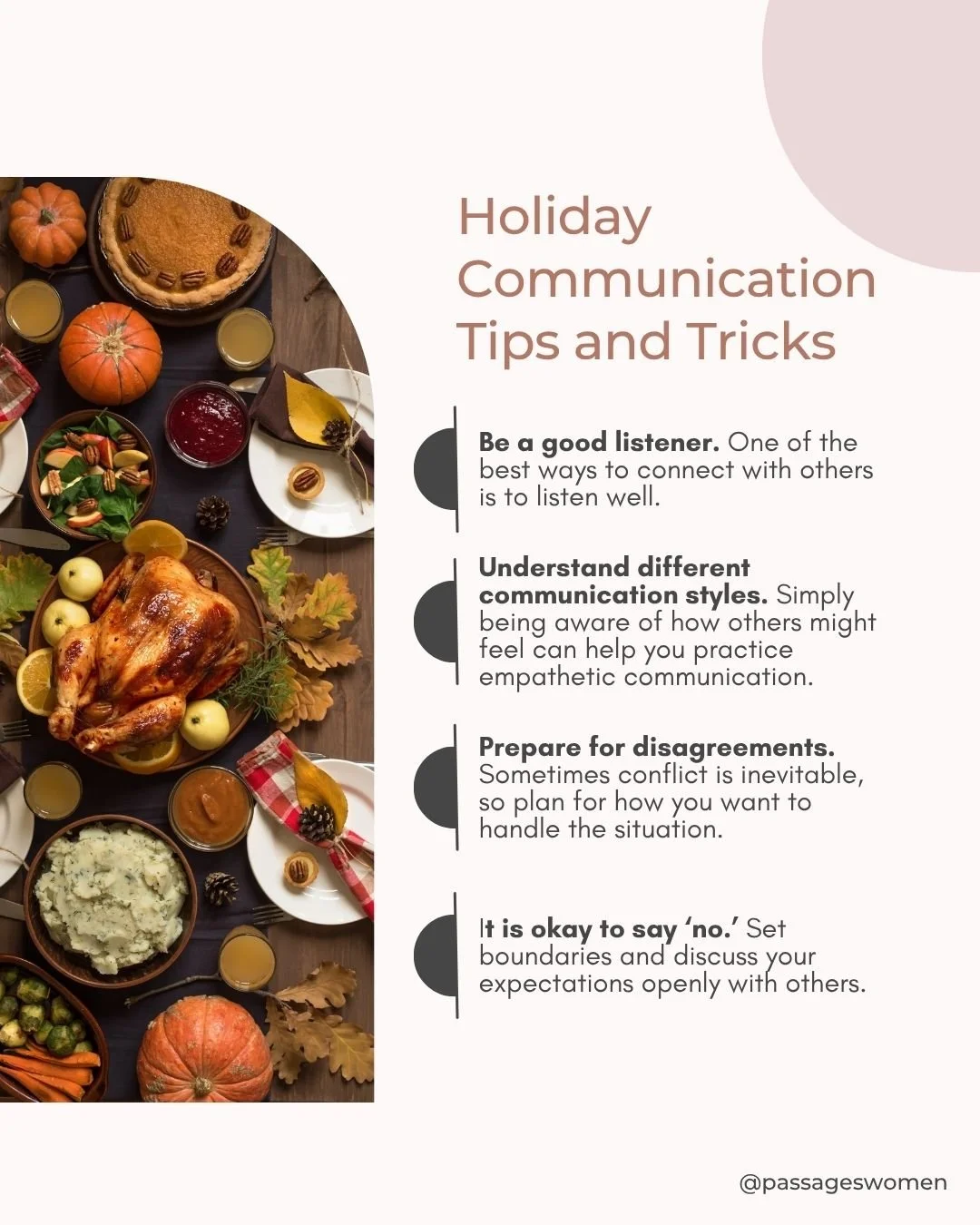 Holiday gatherings can bring joy, connection, and&hellip; sometimes, communication challenges.

This season, give yourself permission to prioritize your emotional well-being while still fostering meaningful conversations. Here are some gentle reminde