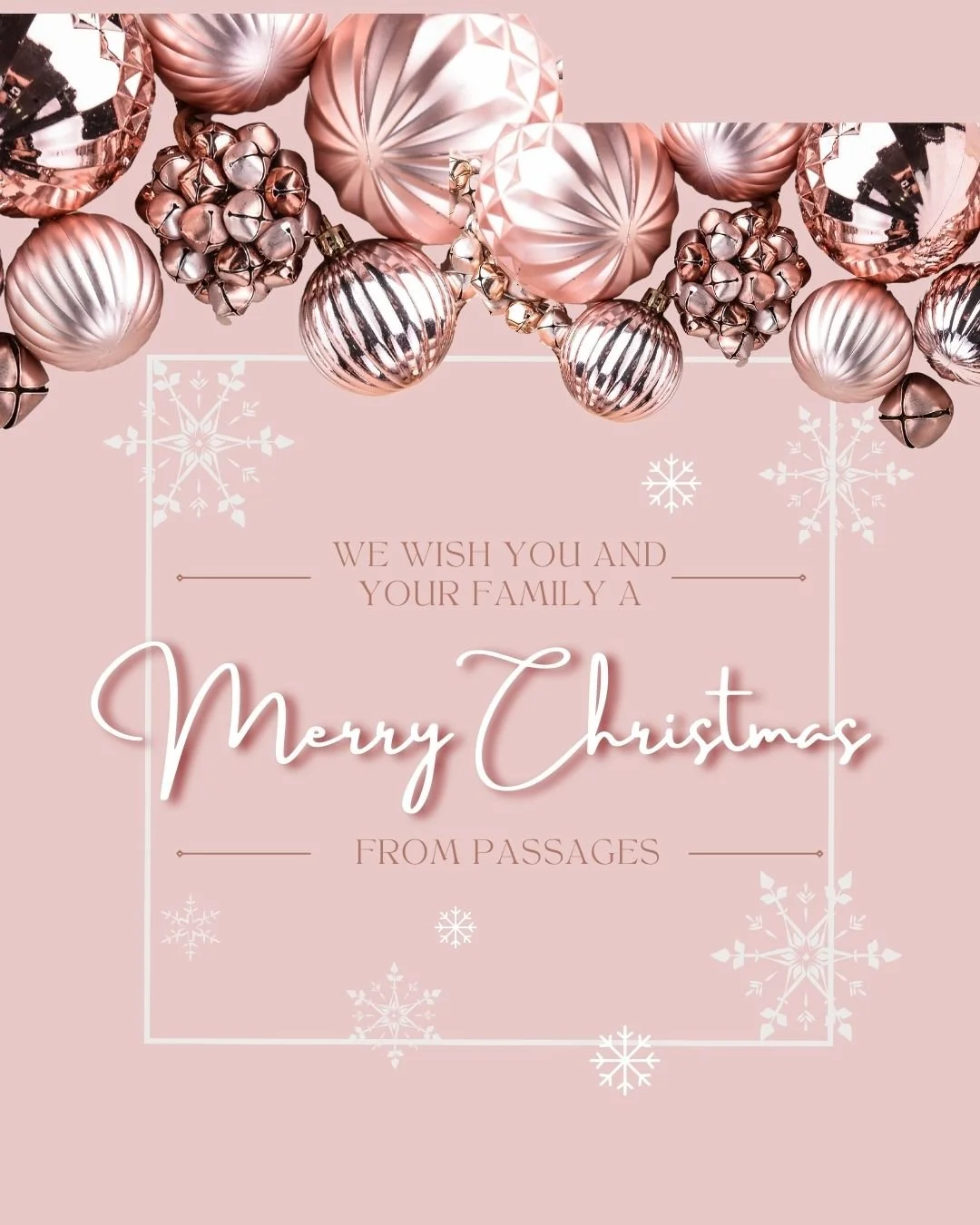 Merry Christmas from all of us at Passages 🎄✨

During this season, we&rsquo;re holding space for every experience&mdash;joy, reflection, grief, connection, and quiet moments in between. However you&rsquo;re spending today, we hope you feel supported