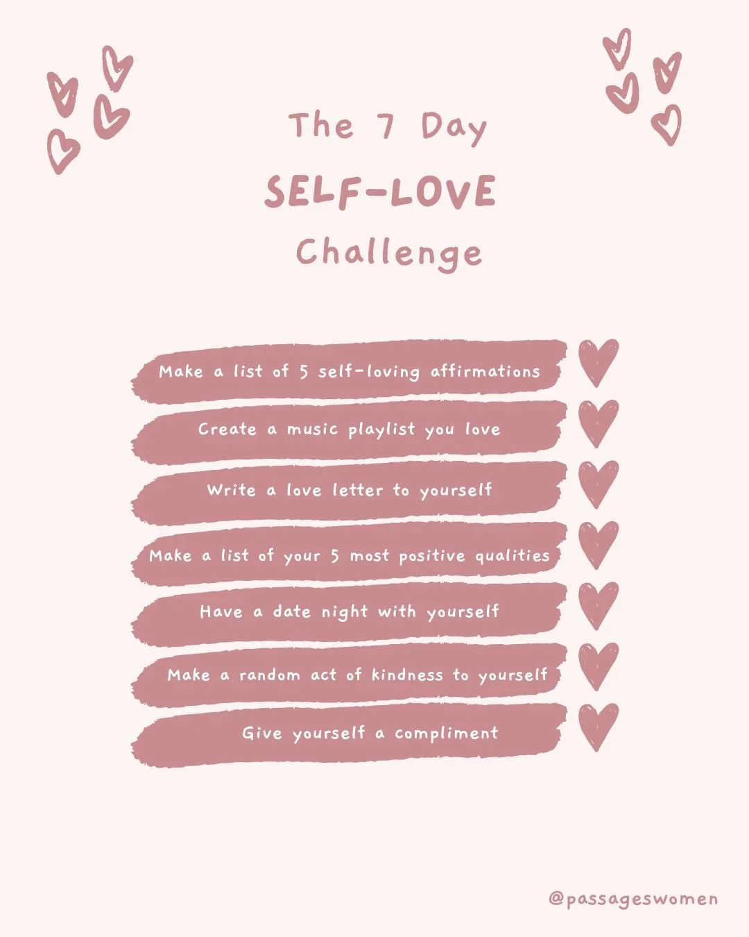 💖Join us February 9th-15th for a week of self-love! 

🗓️ Each day we challenge you to do one thing showing love for you! Download our free PDF (Link in bio) with some ideas, or be creative and come up with your own. Follow us on social media and ta