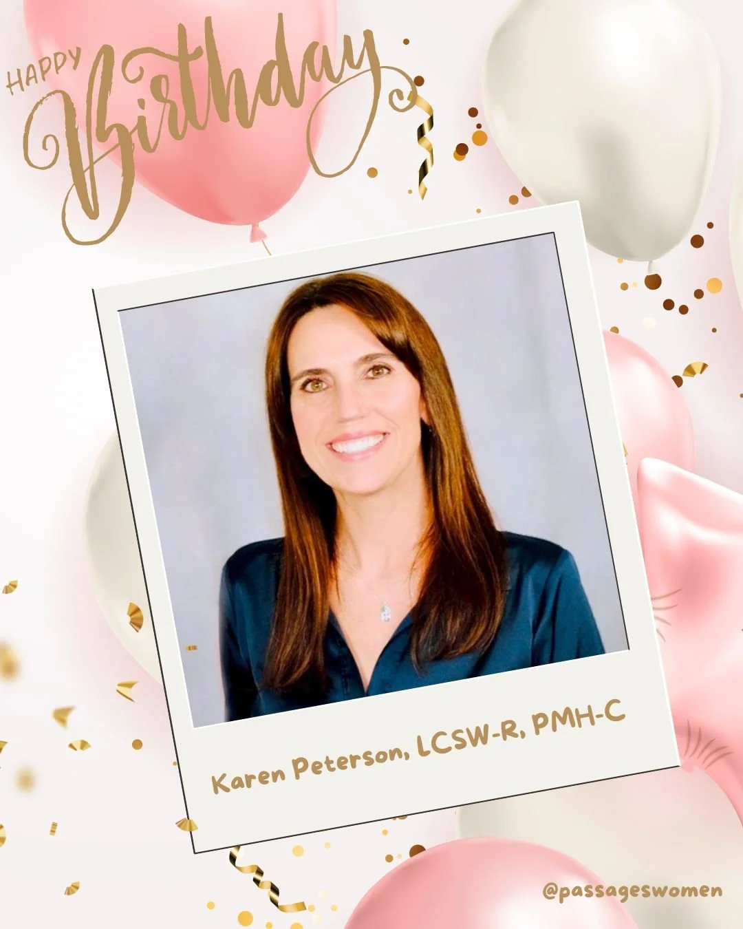 Happy Birthday to our incredible Clinical Director, Karen Peterson! 🎉

Karen, your leadership, wisdom, and clinical skill shape the heart of our work every day. You bring such thoughtfulness, integrity, and compassion to the care you provide and to 