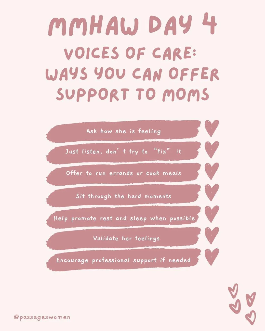 Maternal Mental Health Awareness Week
Day 4️⃣: Voices of Care

Sometimes the most meaningful support for a struggling mom comes in small, everyday moments.💗

➡️ If someone you love is having a hard time during pregnancy or postpartum, here are a few