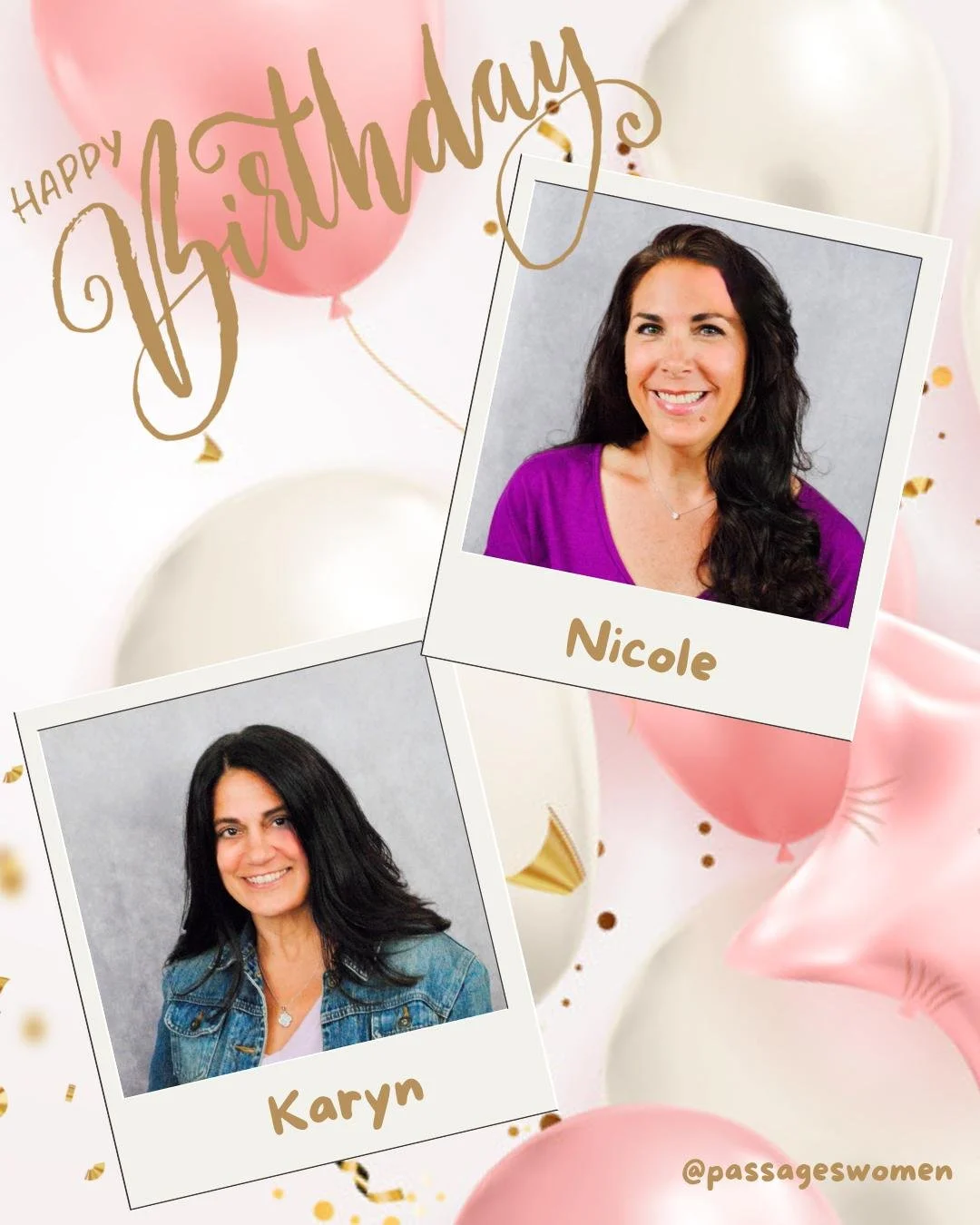 Double the birthdays, double the celebrations today at Passages! 🎉🎉

Wishing the happiest birthdays to Nicole and Karyn &mdash; two incredible women who bring so much compassion and heart to our community every single day. 💗

We're so grateful for