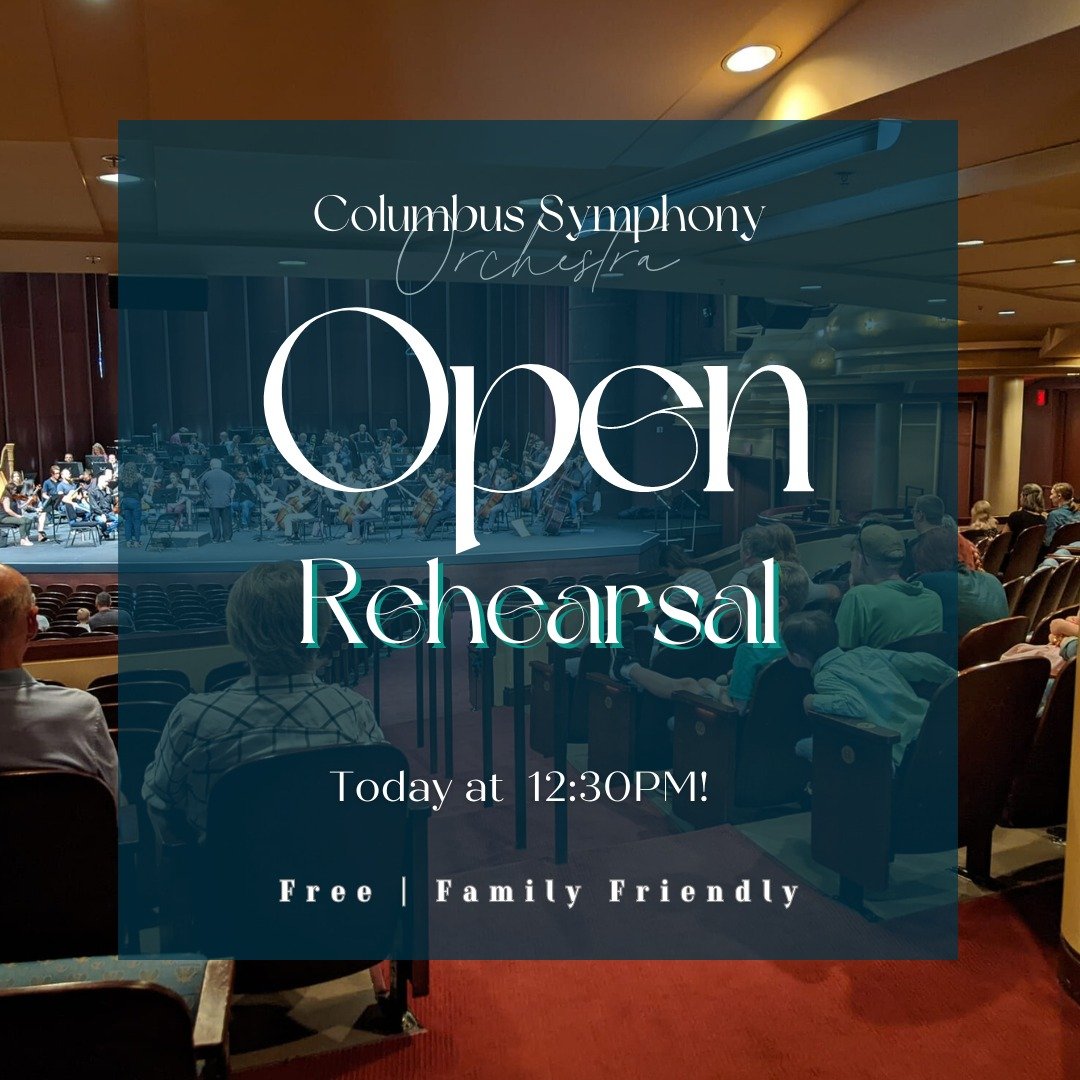 Join the CSO for our last Open Rehearsal of the season happening TODAY at 12:30PM at RiverCenter for Performing Arts! 

All ages are invited to attend this free, family-friendly event where you can listen to the CSO rehearse the pieces for tonight's 