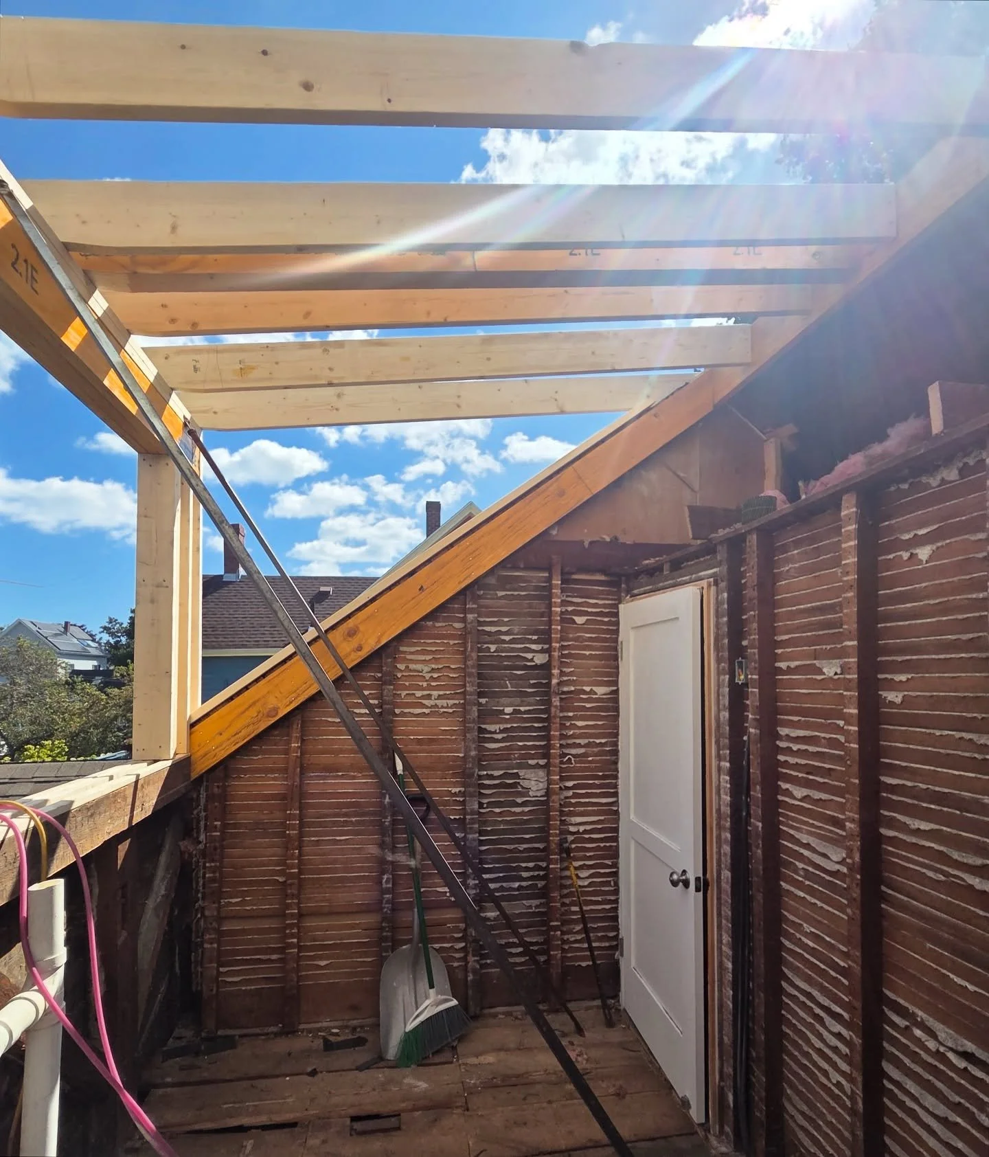 Historic homes, like this one from 1856, don&rsquo;t always fit modern life. Our client wanted to be able to stand comfortably in his bathroom, so we&rsquo;re making that dream come true. To accomplish that, we&rsquo;ve added a dormer, a roof extensi