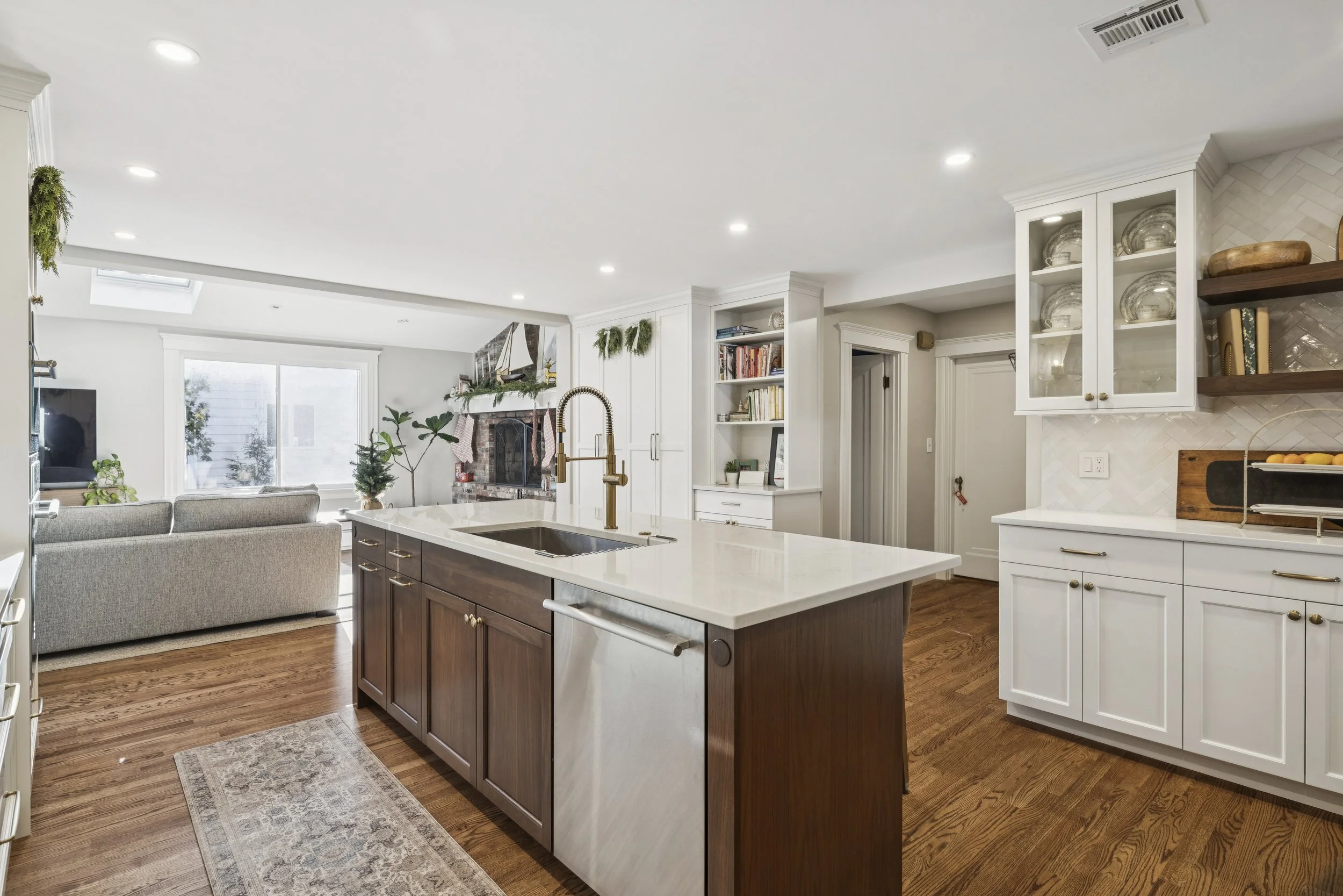 Warm, Timeless Finishes With Natural Wood Accents Kitchen Remodel in Swampscott, MA by Wolfe Design Build LLC project photo