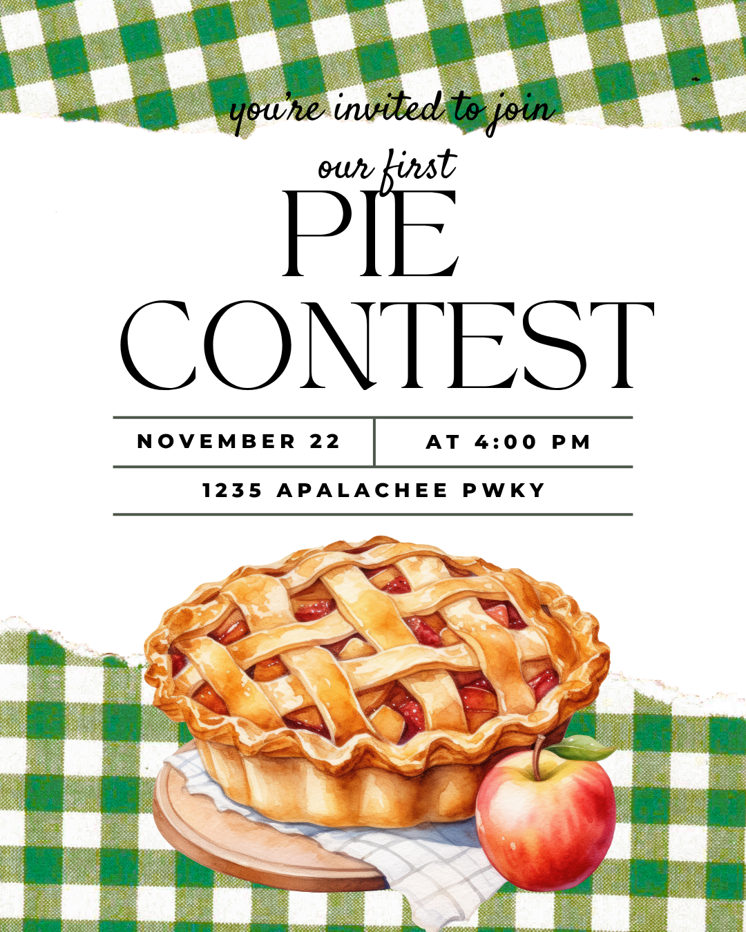 First Pie Contest