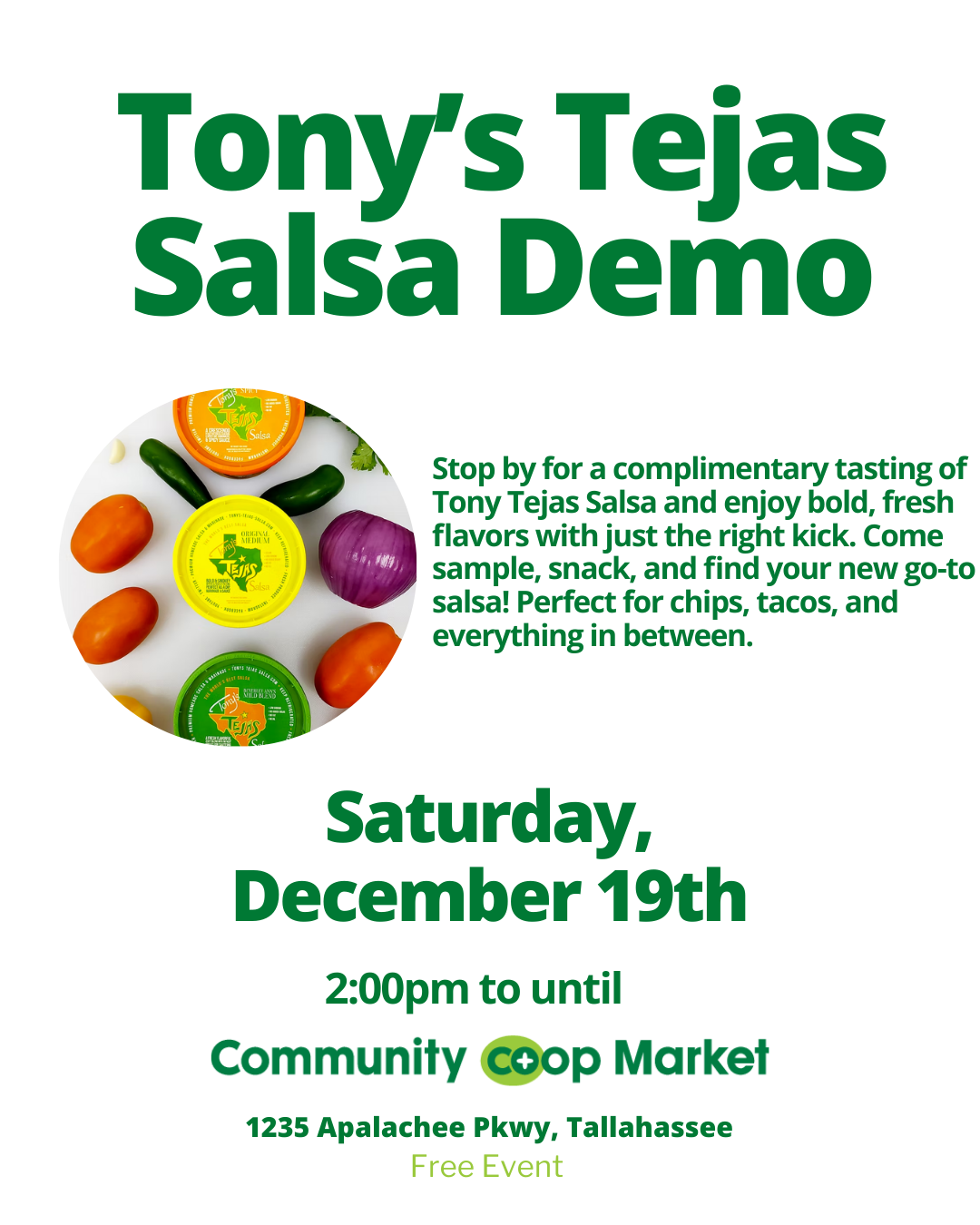 Tony's Tejas Salsa Tasting