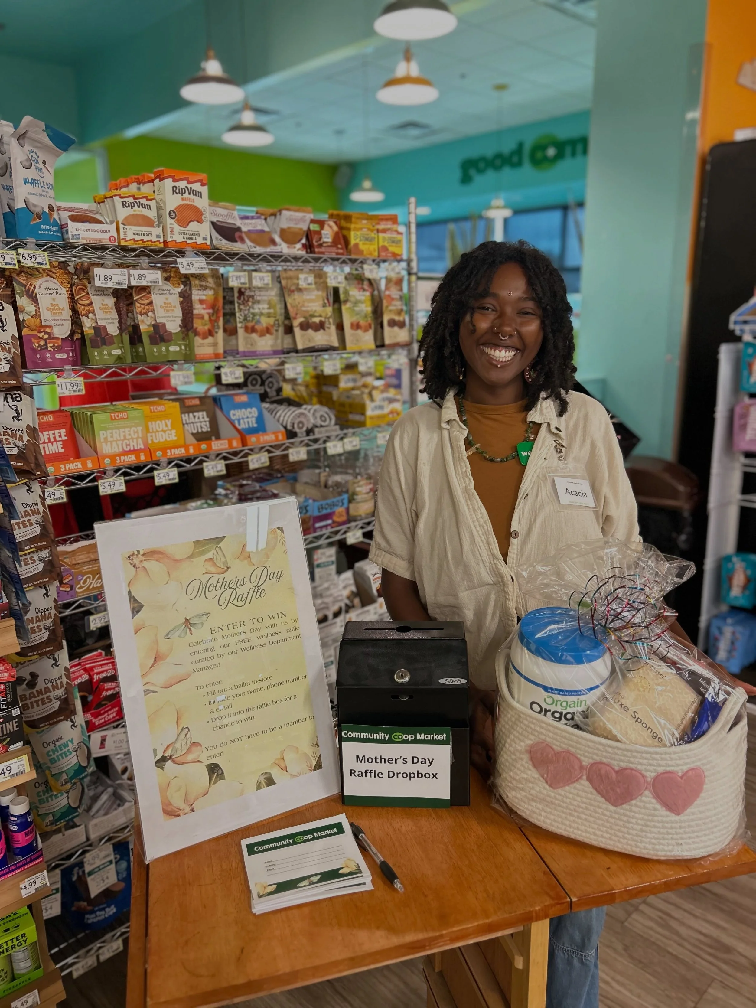 Something sweet is blooming at the Co-op 💐✨

We&rsquo;re celebrating Mother&rsquo;s Day with a FREE wellness raffle curated by our Wellness Department Manager! From nourishing goodies to self-care essentials, this basket was thoughtfully put togethe