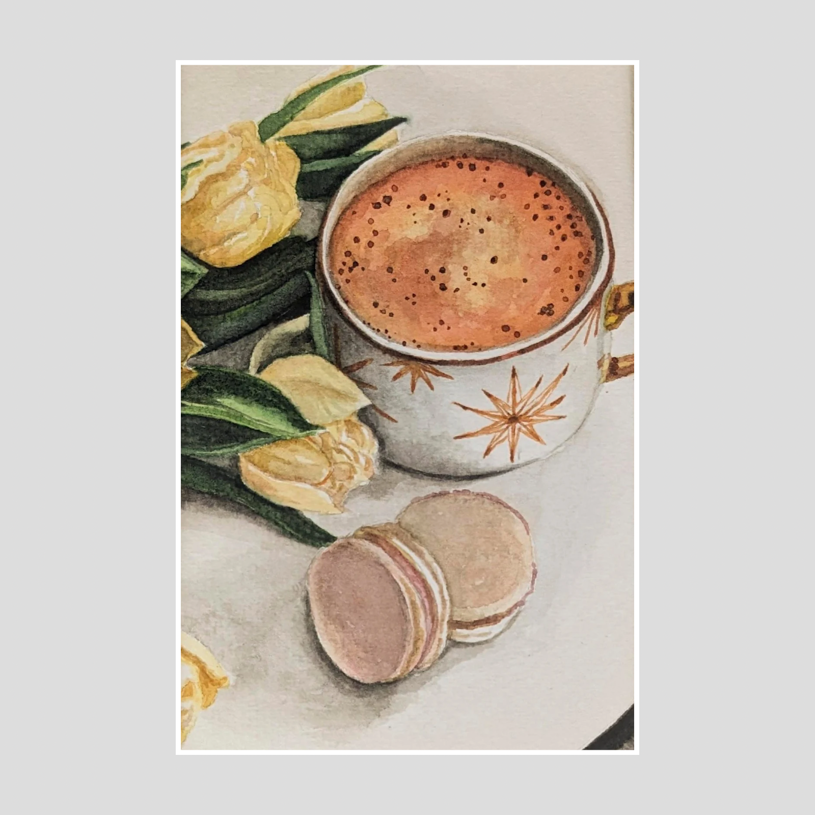 Tea with Macarons & Tulips (Original)