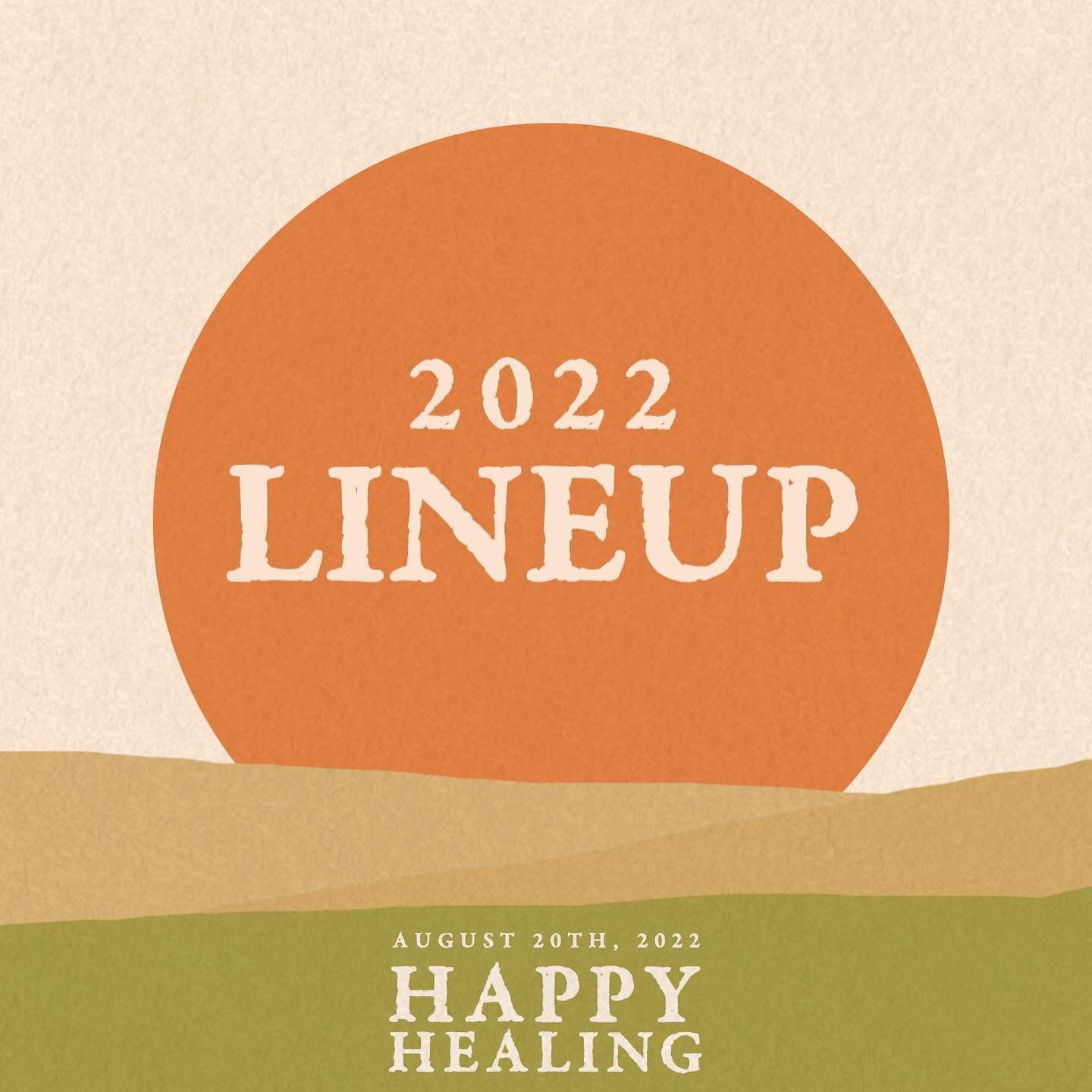 2022 LINEUP!!!

I cannot emphasize enough how excited I am to welcome each of these phenomenal musicians to the Happy Healing Fest stage!

@thelowlies 
@pure_kahrin 
@toreistori 
@sally_brooks_yoga 
@gingerwixxandthejeweltones 
@morganmecaskey 
@beth