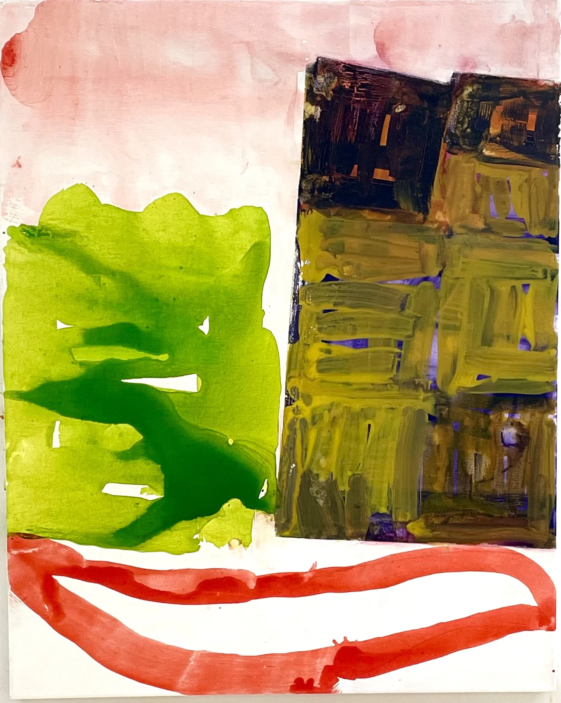 Say You Move Me, 2024, watercolor, water soluble oil on linen, 40 x 32 inches