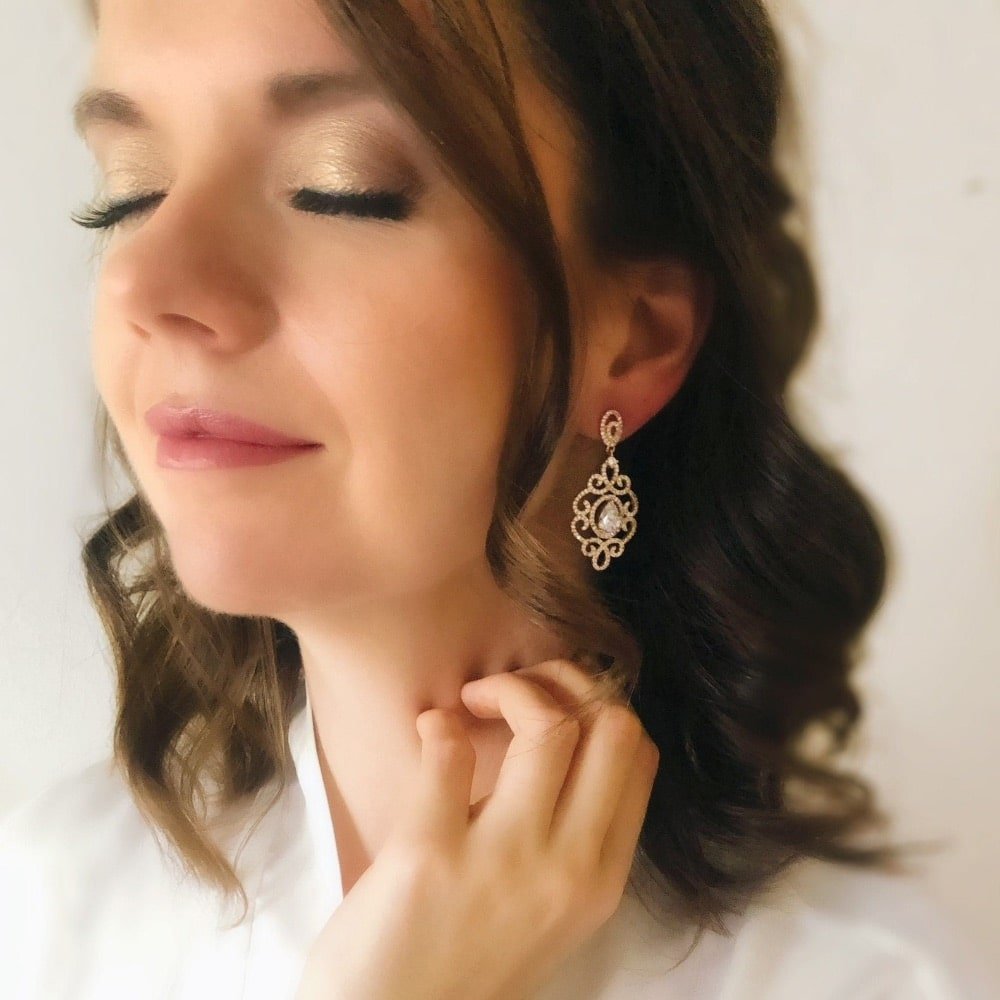 Big Earrings with Delicate Style