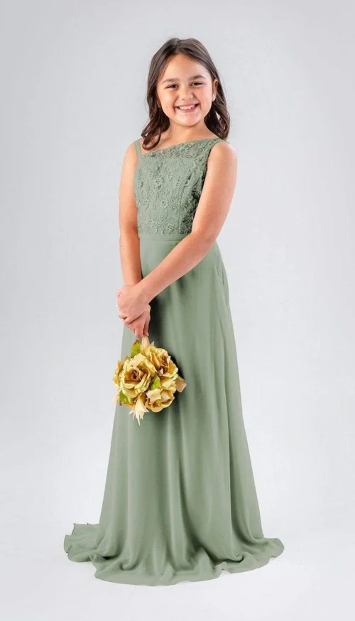 junior bridesmaid dresses ireland Elegant Sweetheart Spagehetti Straps Blue Lace Slit Prom Dresses,Beade –  Musebridals main image 0