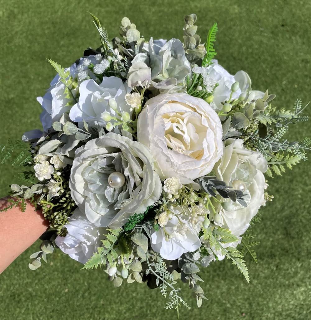 Sage Wedding Bouquet, by BloomsWeddingStudio