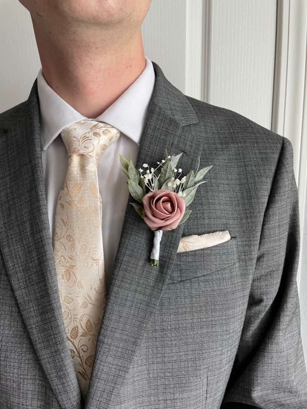 Groomsmen Boutonnière by OurBlessedWoods