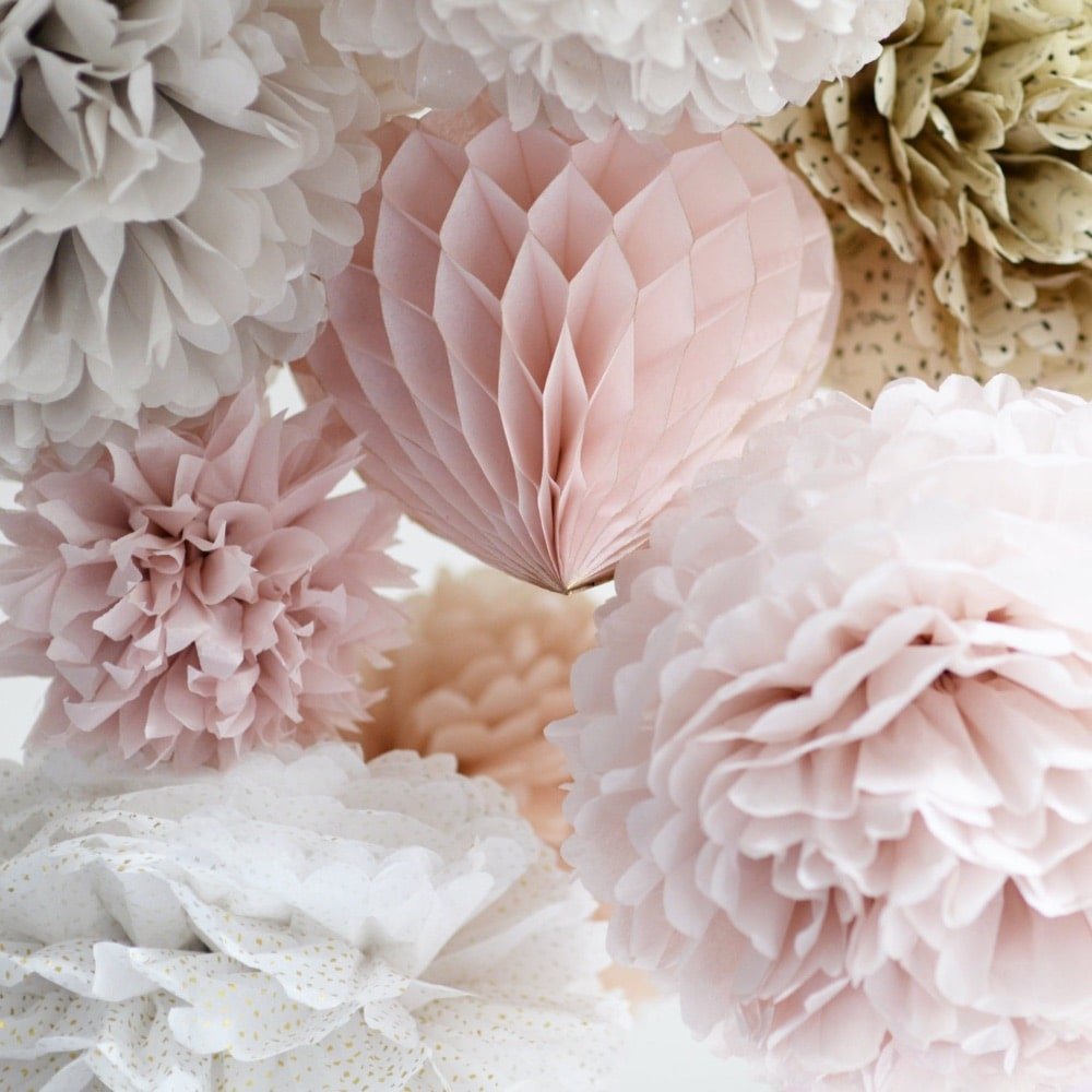 Blush Wedding Decorations by DecoPomPoms