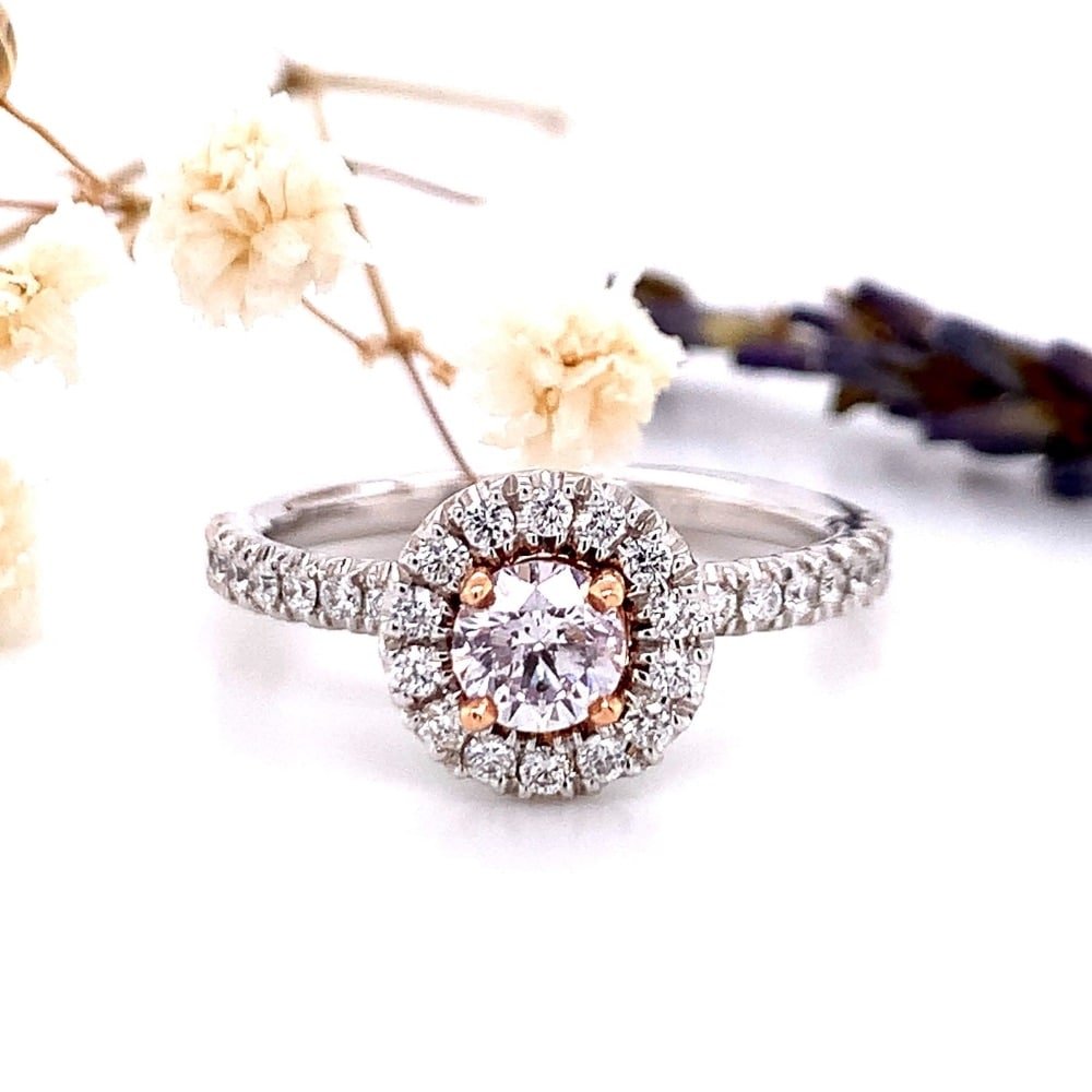 Pink Diamond Engagement Ring by JainJewelry