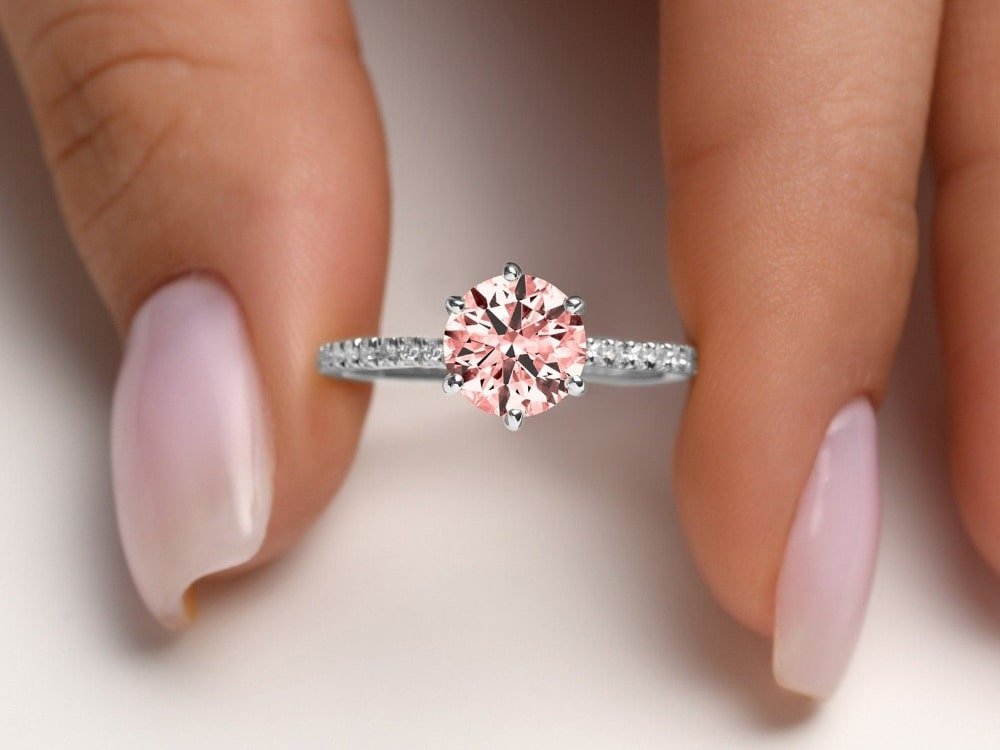 Fancy Pink Diamond Ring by GrwnFineJewelry