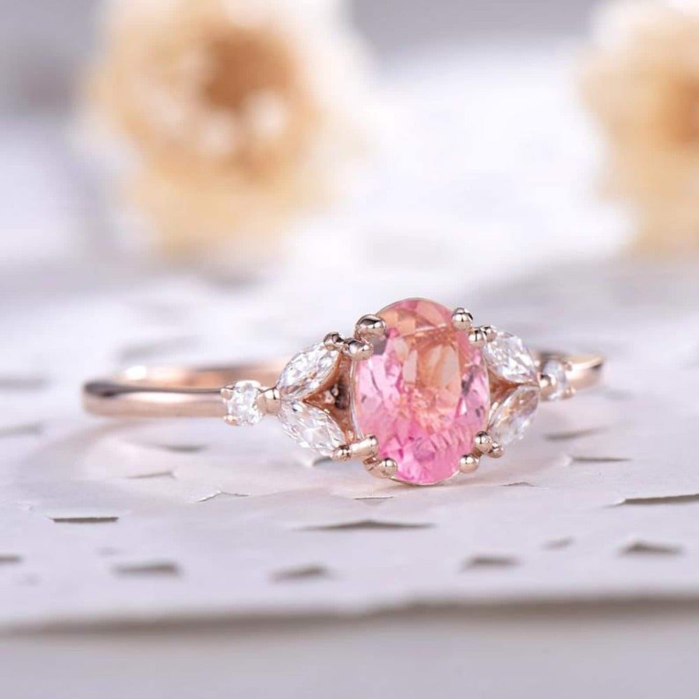 Oval Pink Engagement Ring by LstudioC