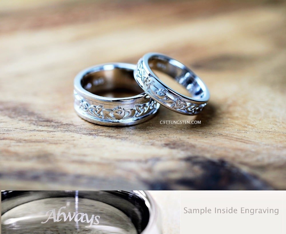 His &amp; Hers Claddagh Rings by C9Tungsten