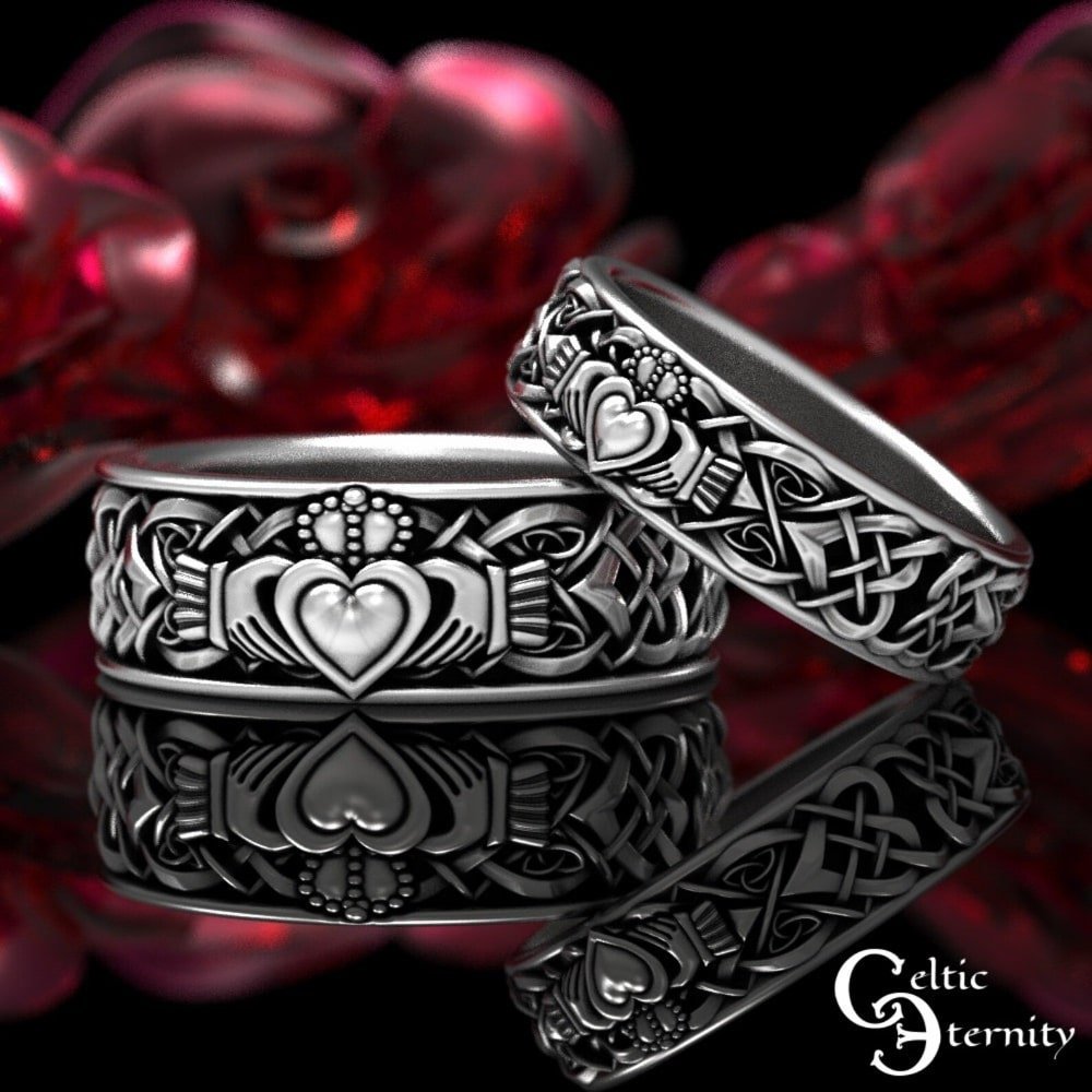 Irish Heart Wedding Rings by CelticEternity